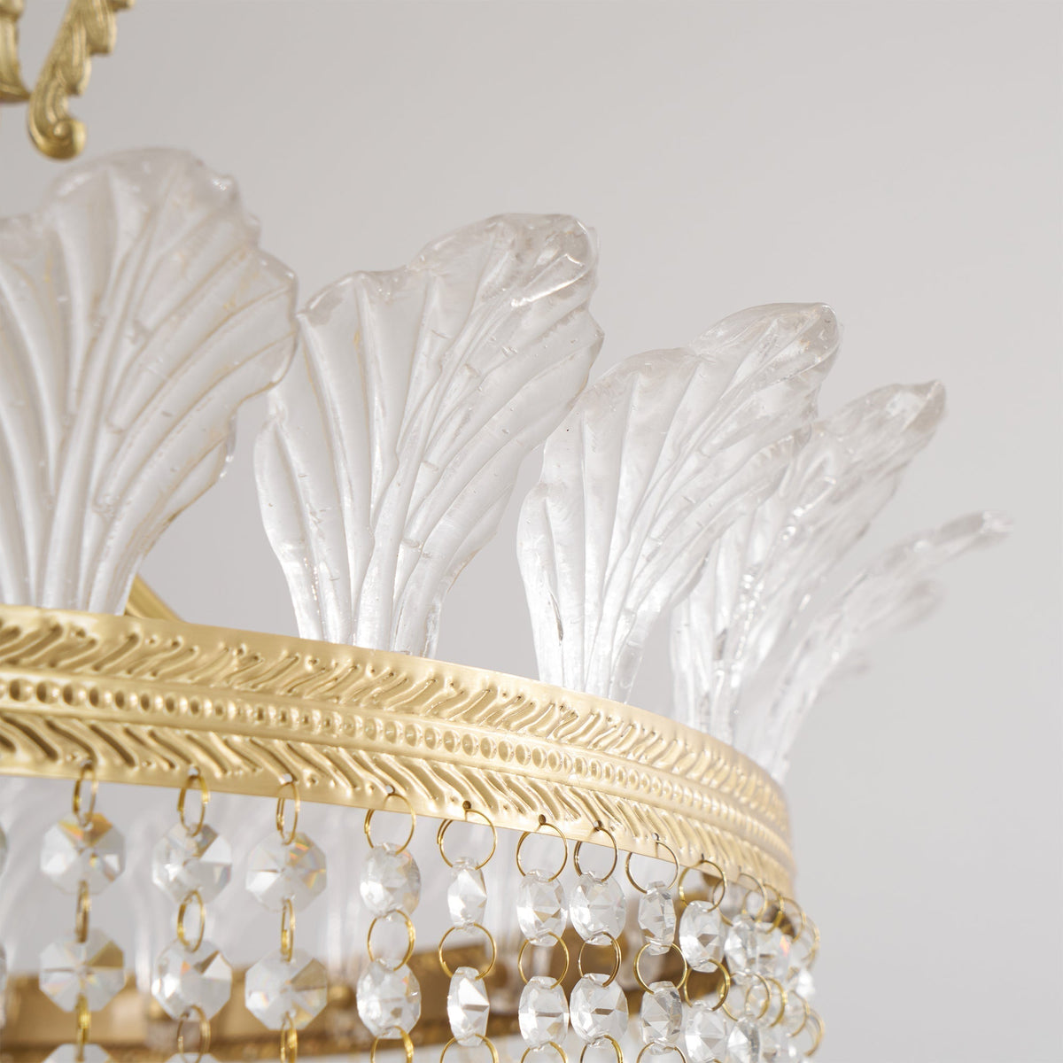 Cabopen Chandelier Brass & Crystal
