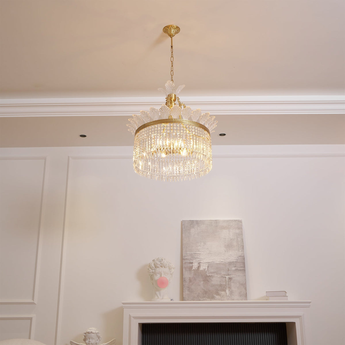Cabopen Chandelier Brass & Crystal
