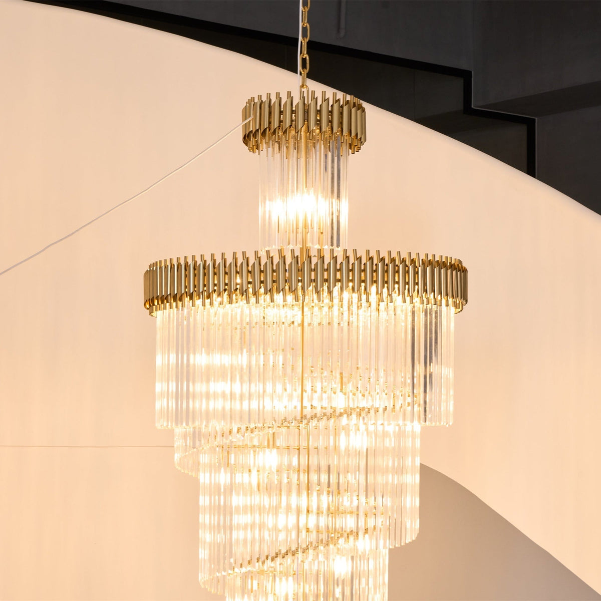 Elyelissa Crystal Spiral Chandelier