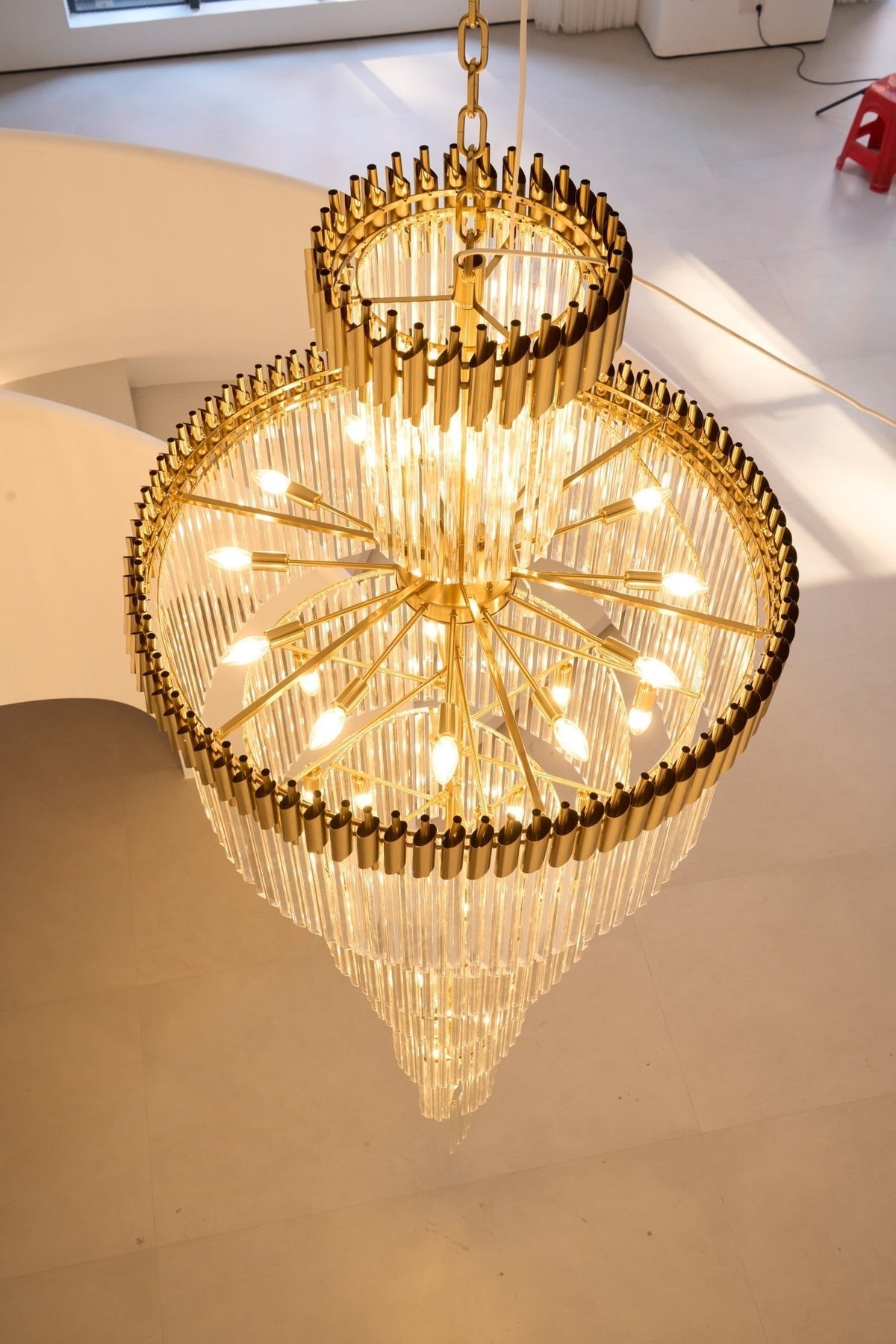 Elyelissa Crystal Spiral Chandelier