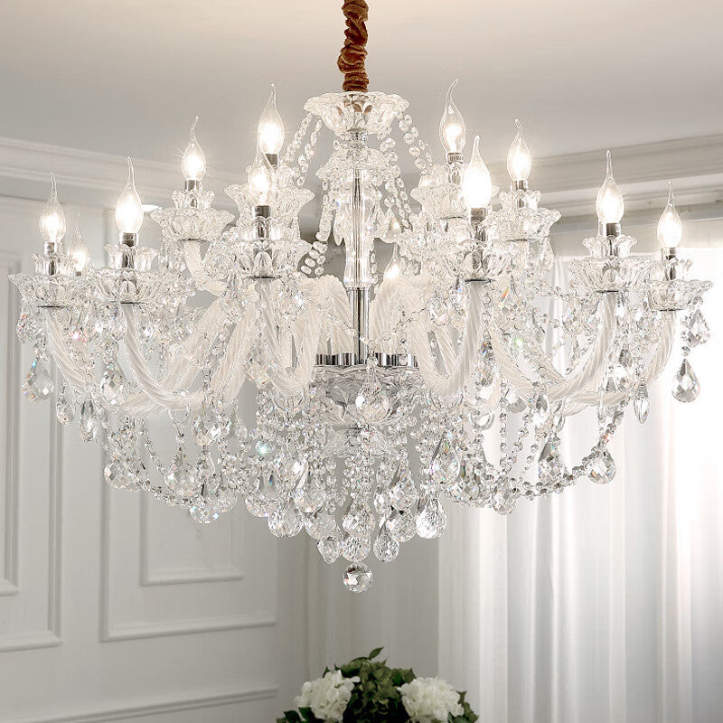 Kevasemu Chandelier French Crystal Living Room Dining Room