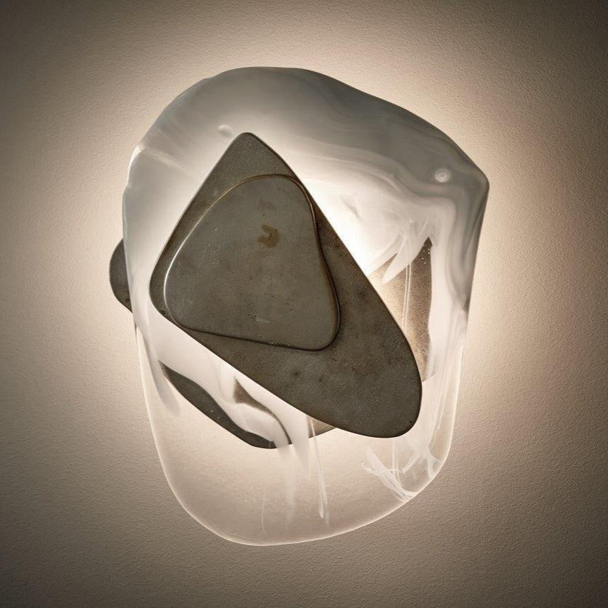 Wuvitos Artistic Black Glass Wall Lamp