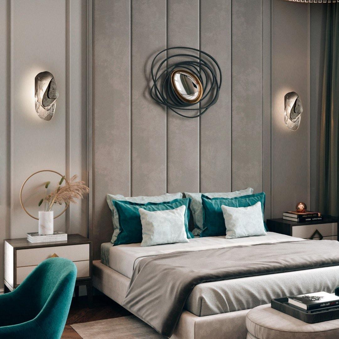 Wuvitos Artistic Black Glass Wall Lamp