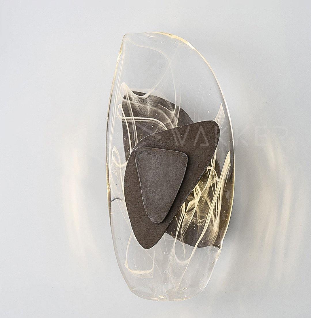 Wuvitos Artistic Black Glass Wall Lamp