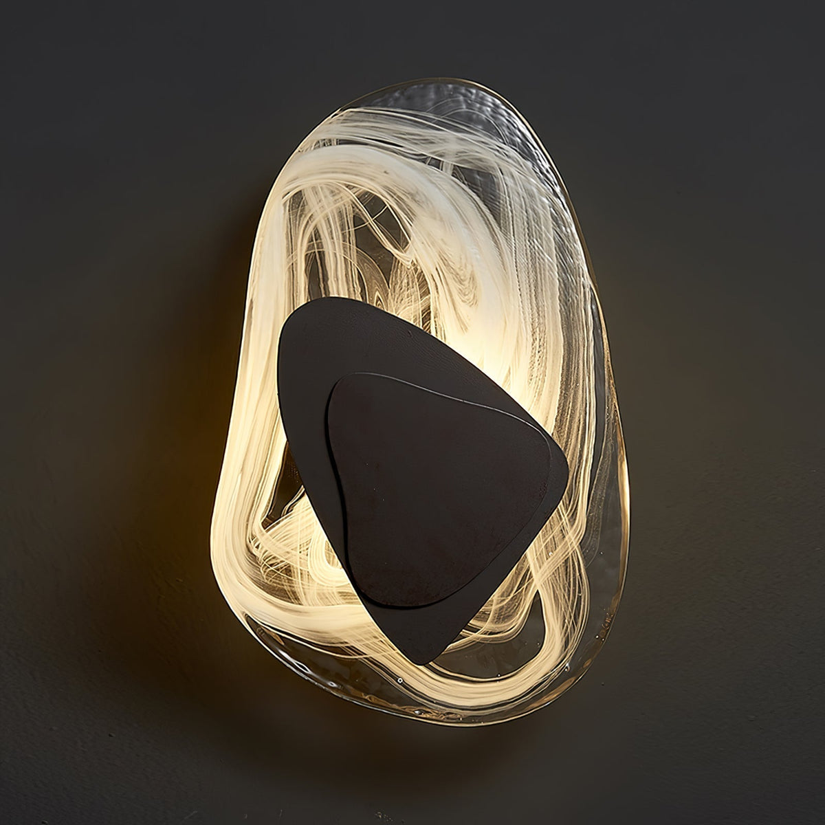 Wuvitos Artistic Black Glass Wall Lamp