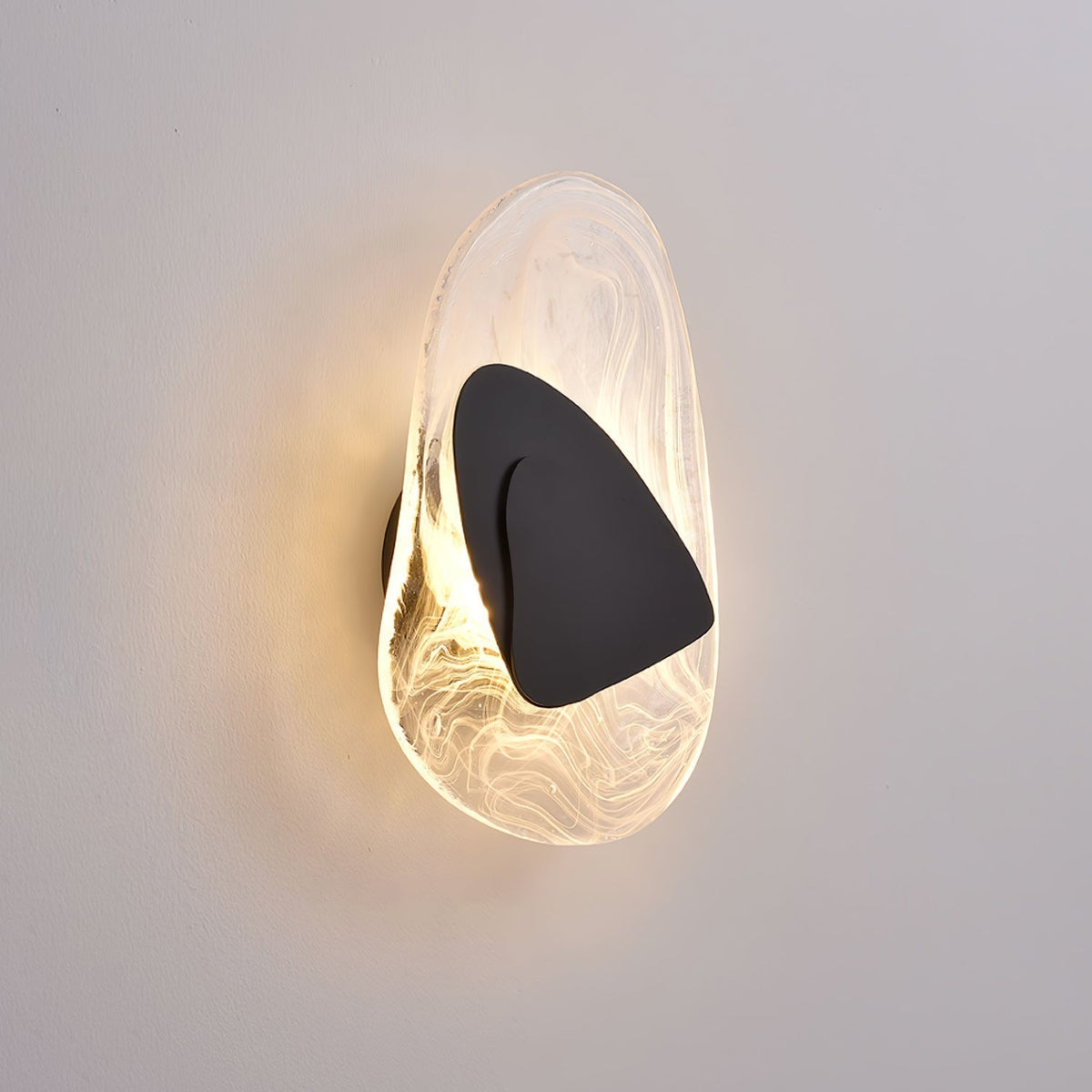 Wuvitos Artistic Black Glass Wall Lamp