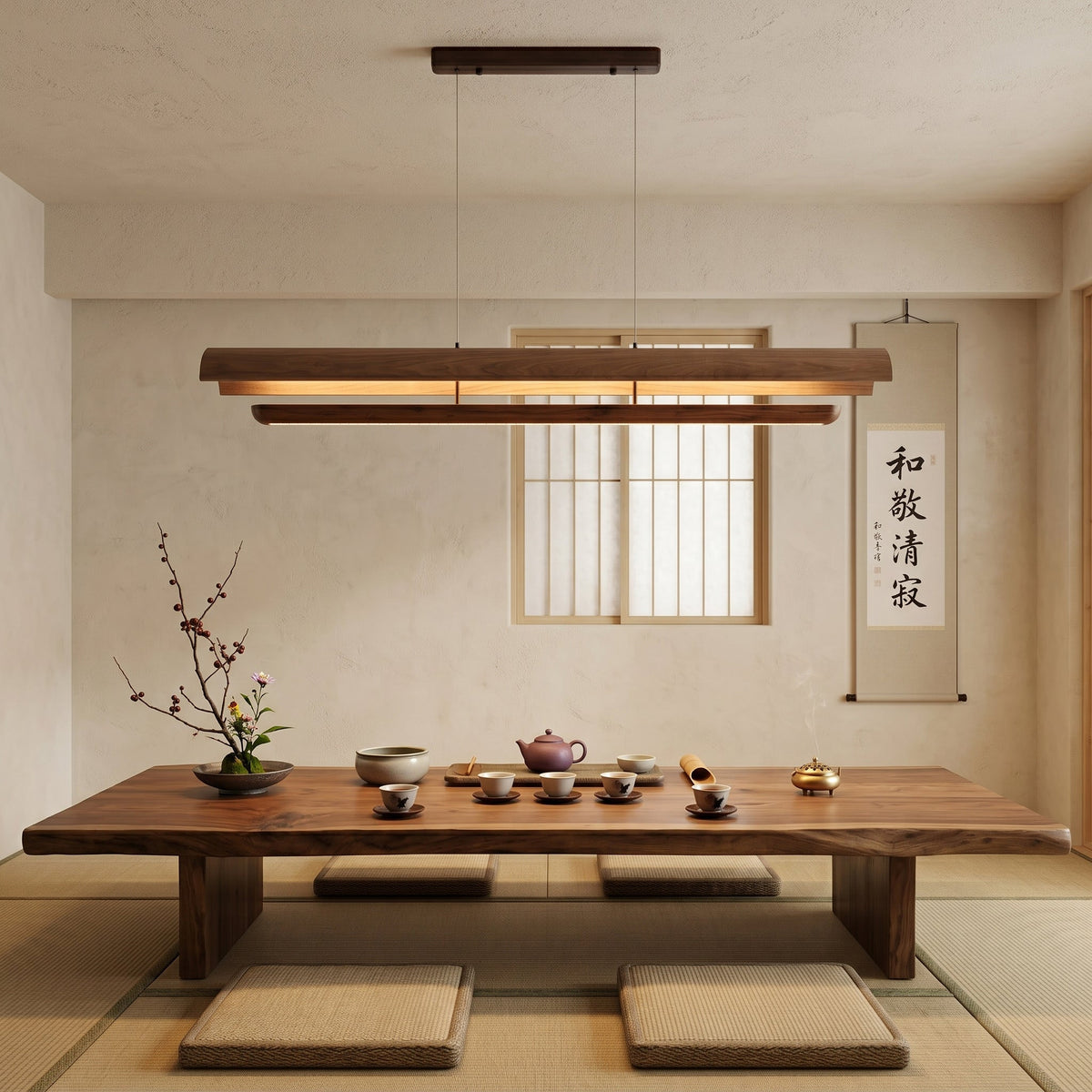 Rinireon wood Linear Chandelier