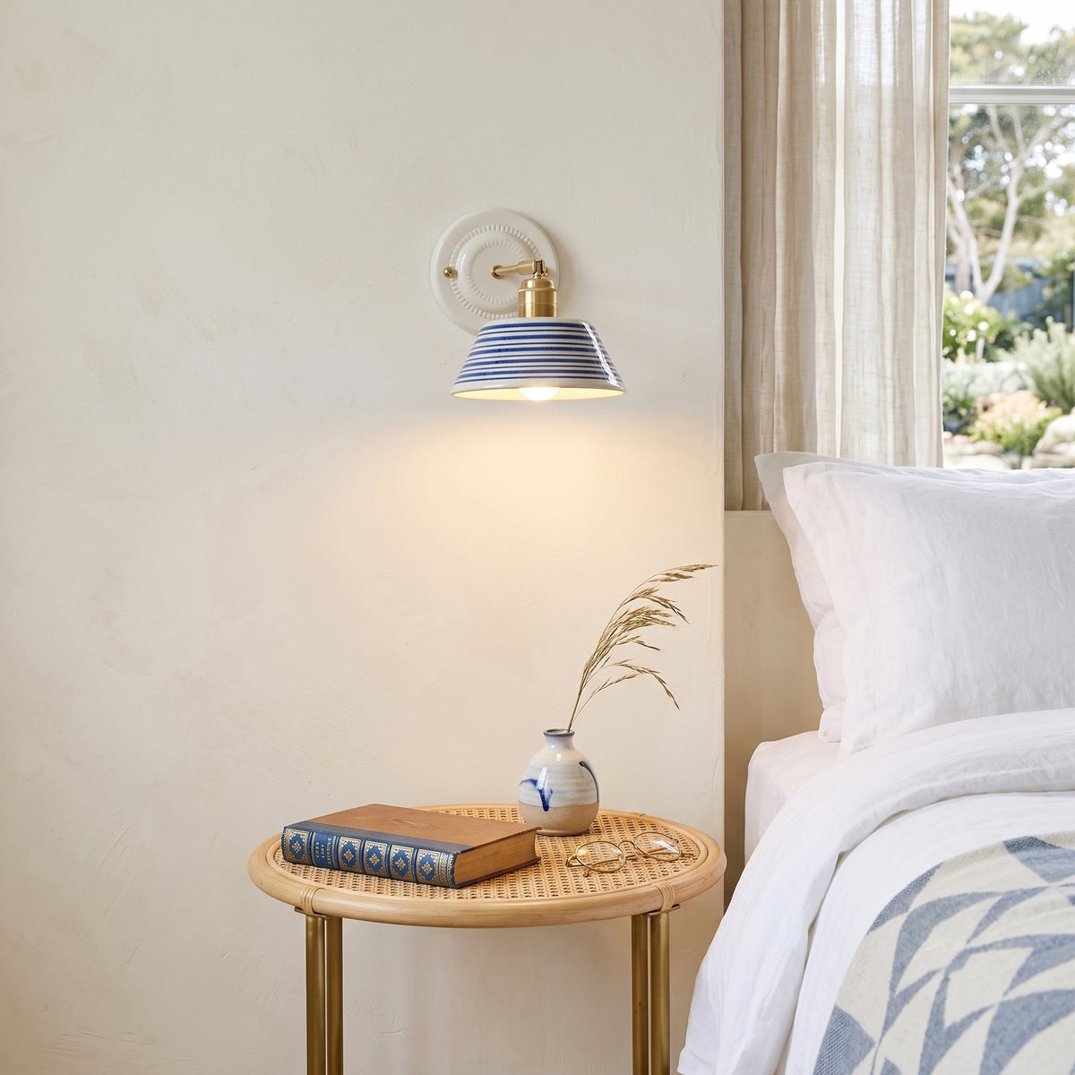Lumalira Indigo Ceramics Wall Sconce