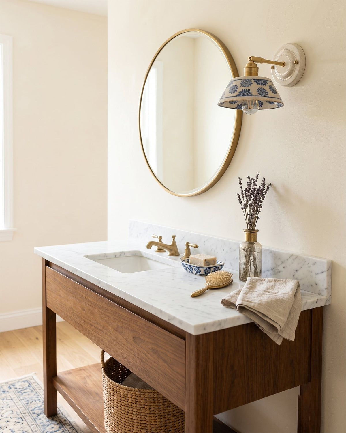Lumalira Indigo Ceramics Wall Sconce