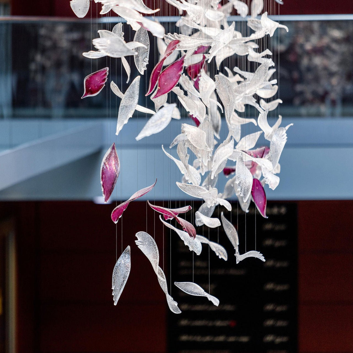 Zathaara Glass Feather Shape  Chandelier