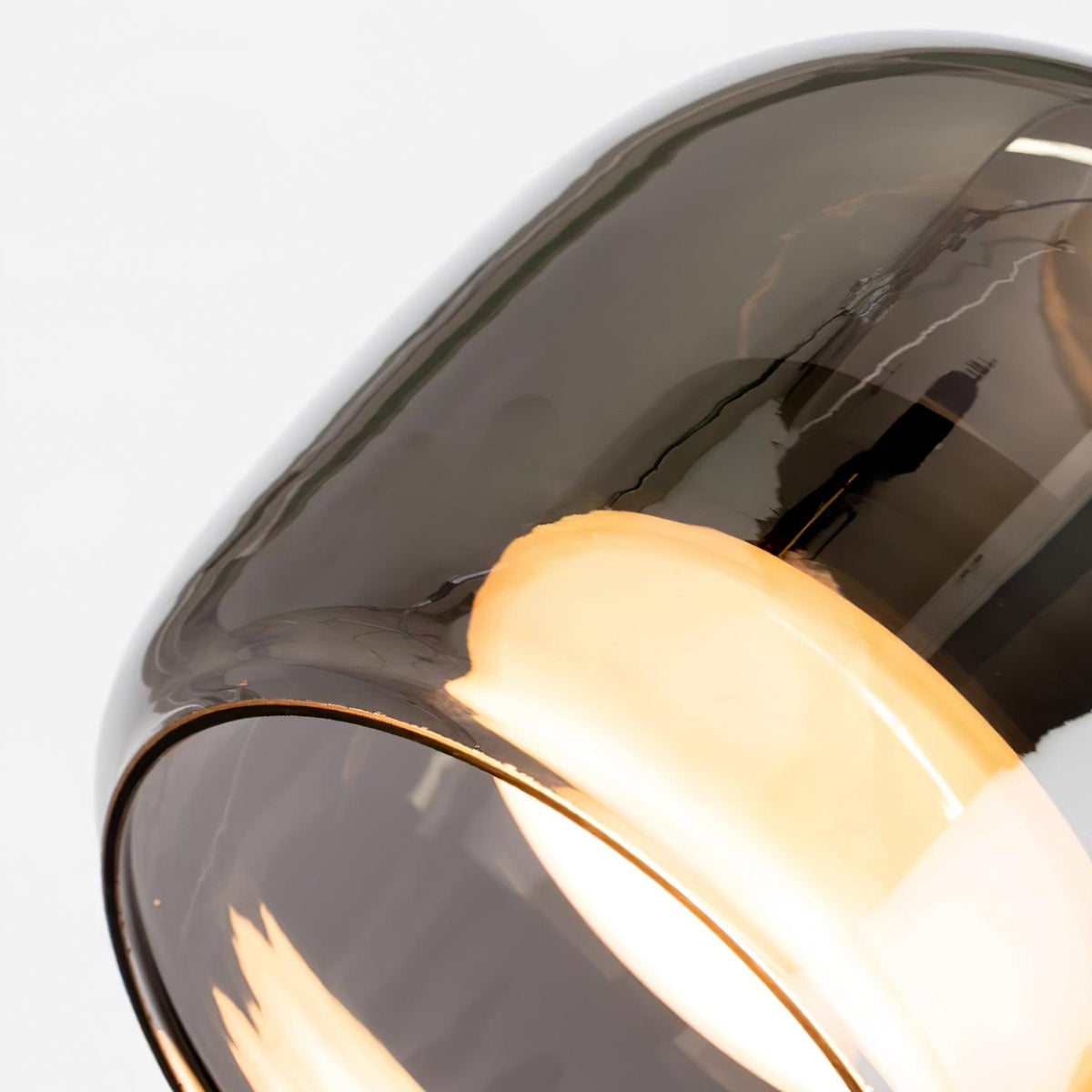 Vopurem Minimalist Pendant Light Glass Smoke Gray