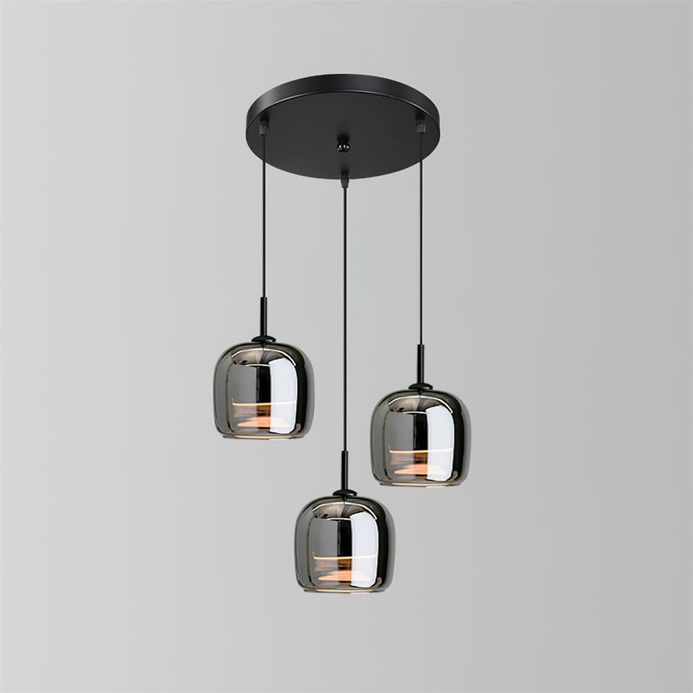 Vopurem Minimalist Pendant Light Glass Smoke Gray