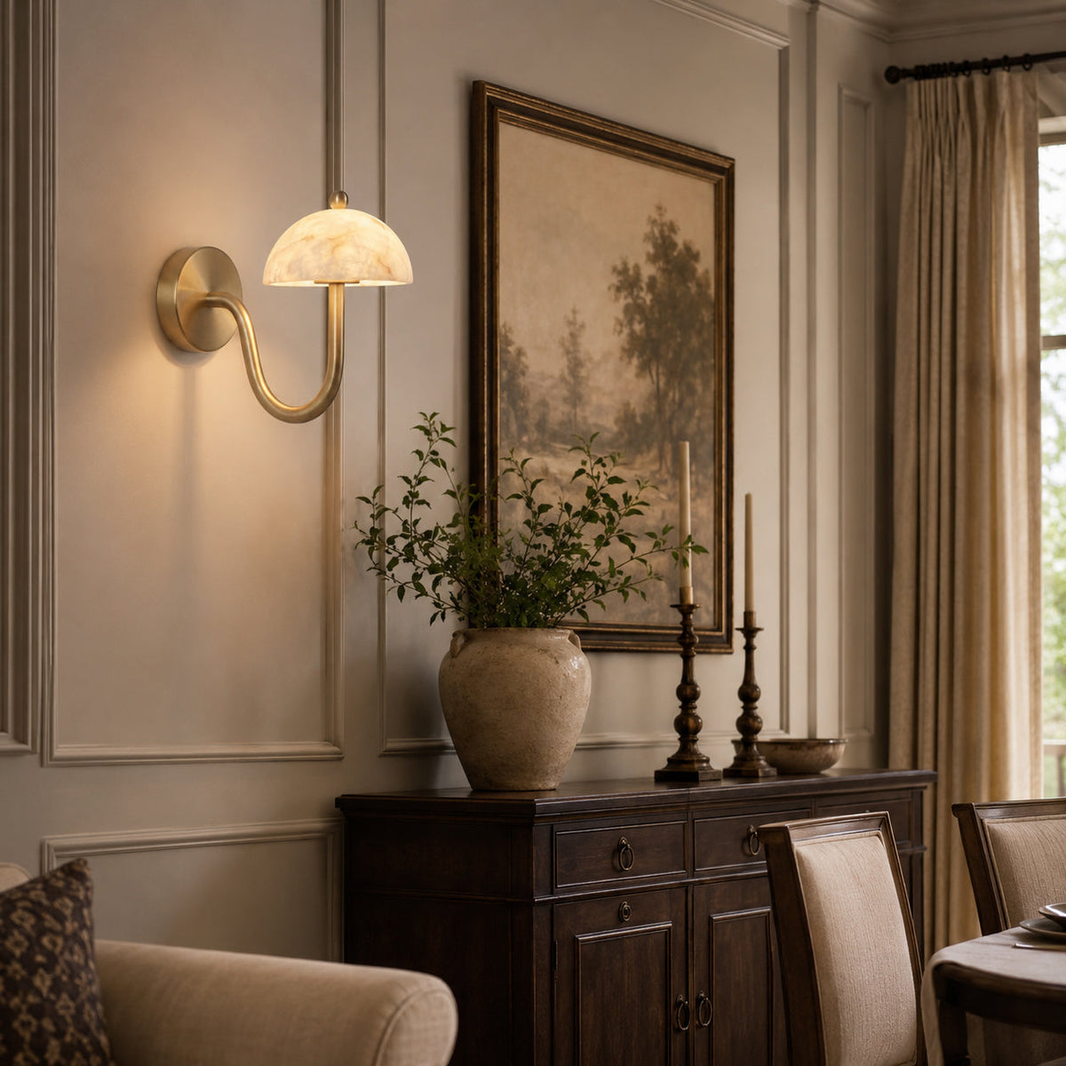 Avenoelle Alabaster Wall Sconce
