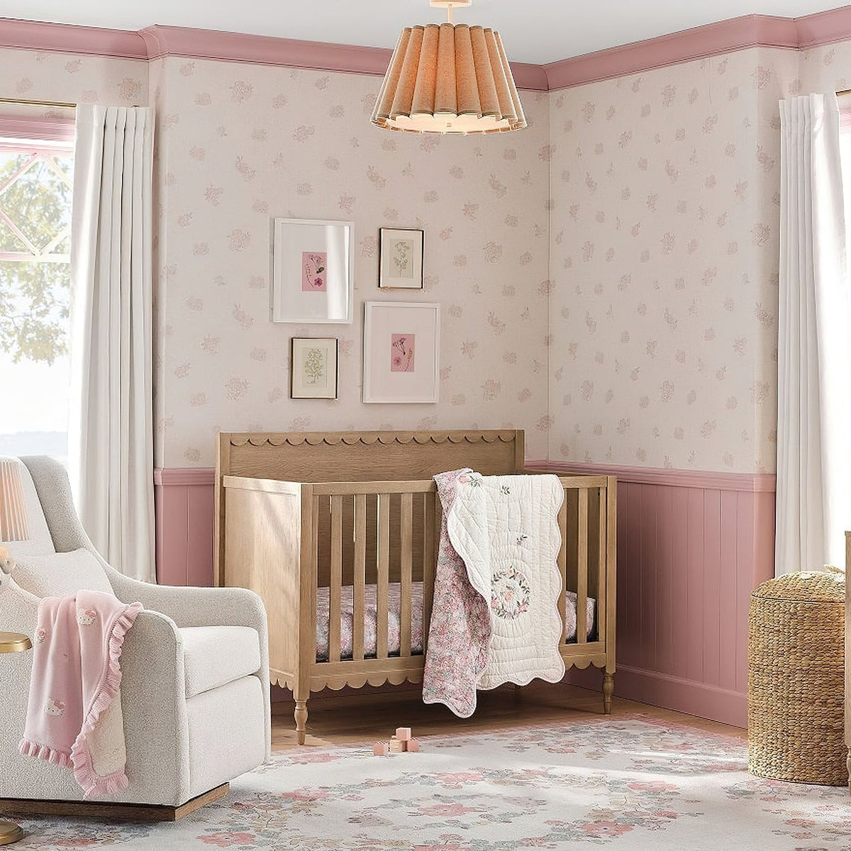 Cirerise Scalloped Flush Mount