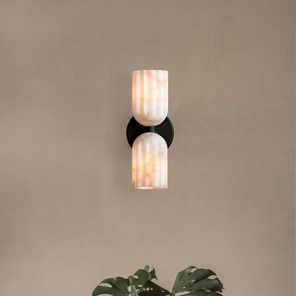 Amber Alabaster Wall Sconce