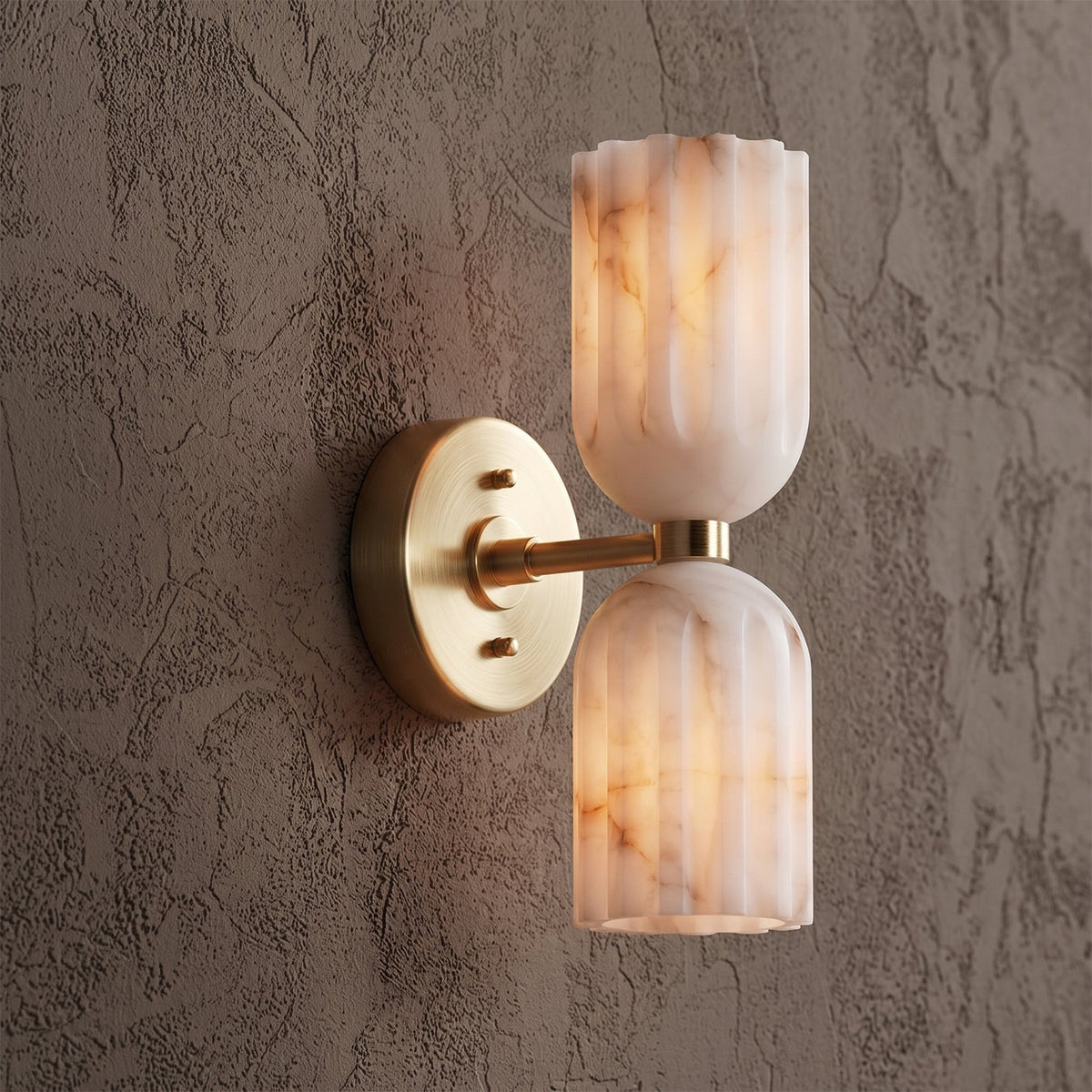 Amber Alabaster Wall Sconce