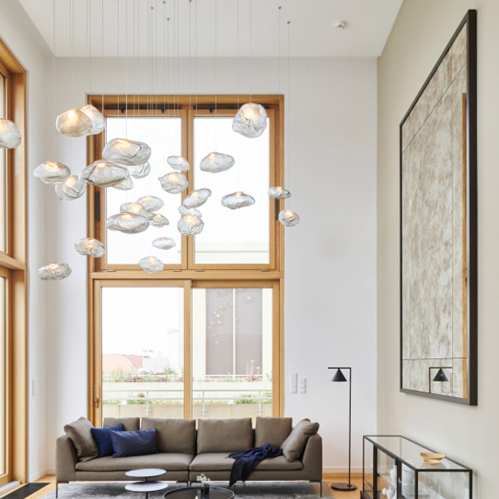 Colopuk Minimalist Spherical Glass Pendant Light, 3 Colour