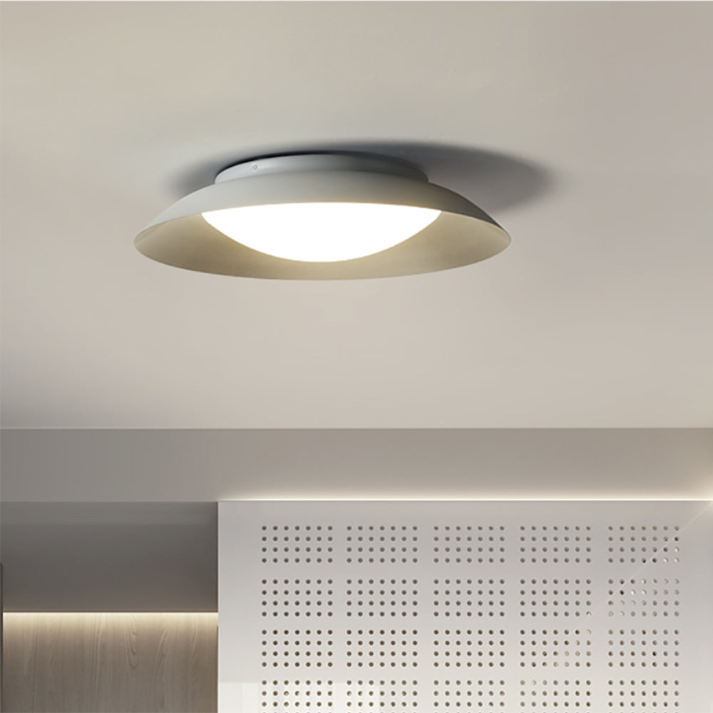 Mosugin Nordic Bowl Flush Mount Ceiling Light, White