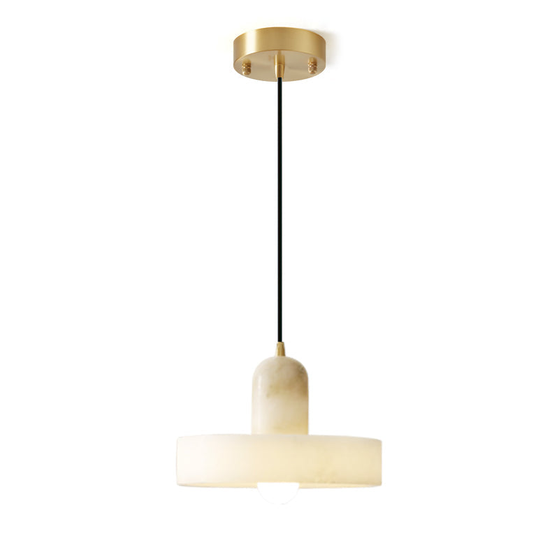 Avenorine Disc Orb Alabaster Pendant Light