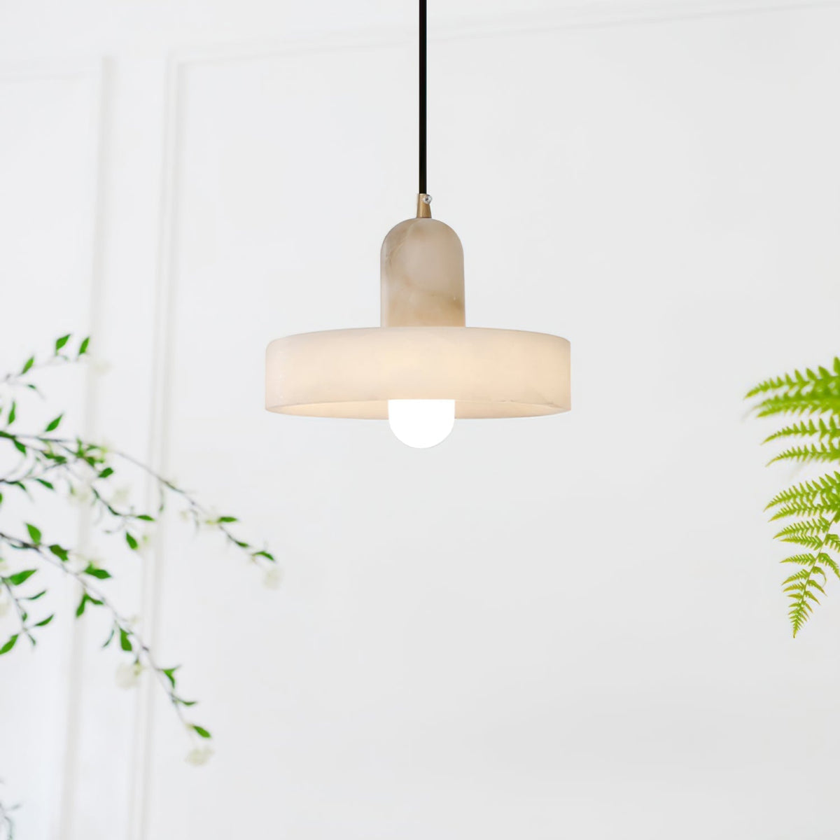 Avenorine Disc Orb Alabaster Pendant Light