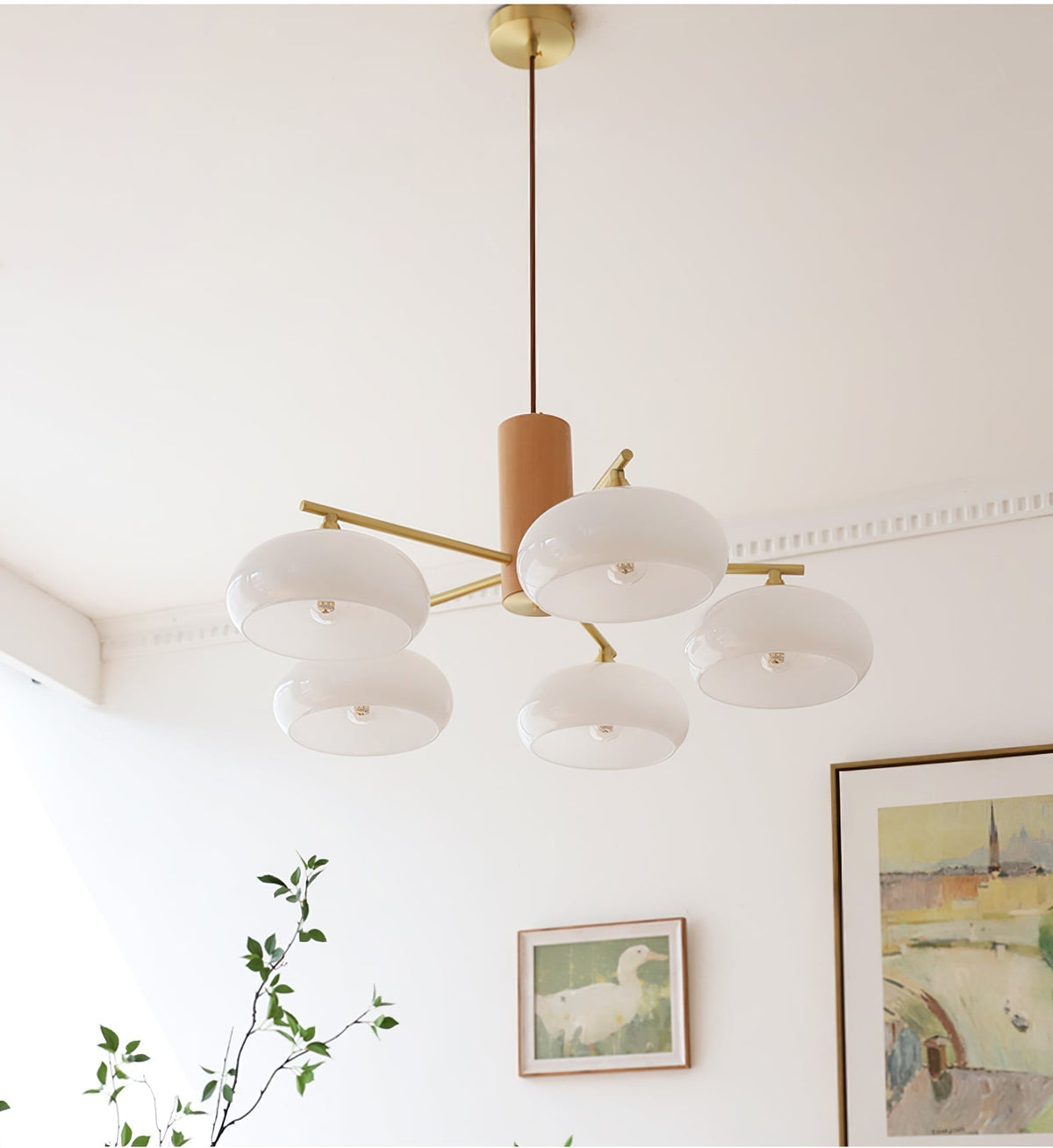 Nova Natural Persimmon Glass Chandelier-Relic Pieces