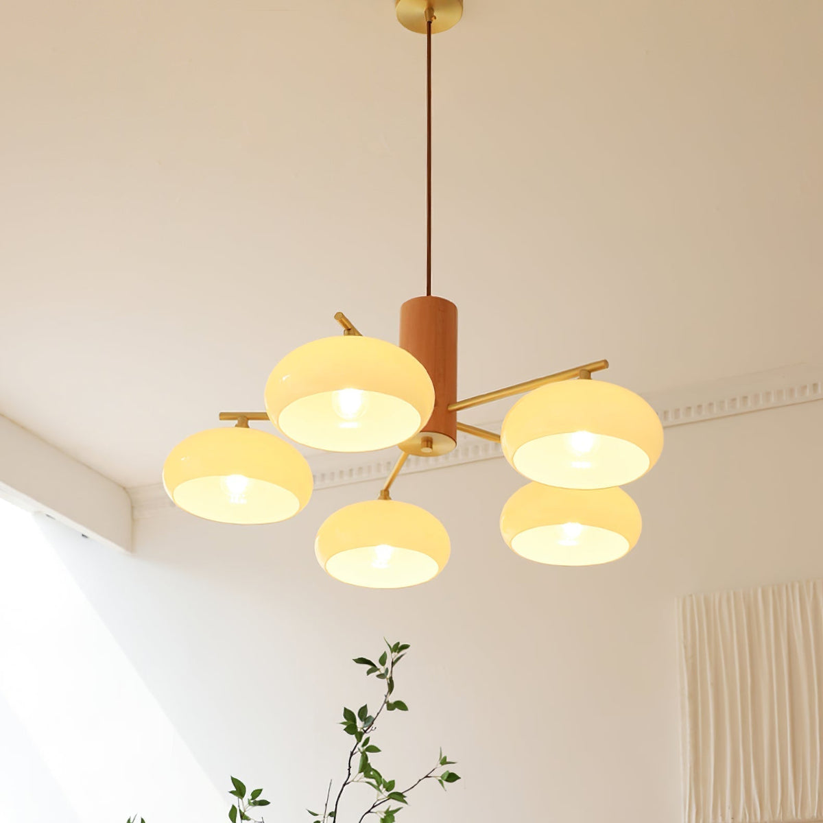 Nova Natural Persimmon Glass Chandelier-Relic Pieces
