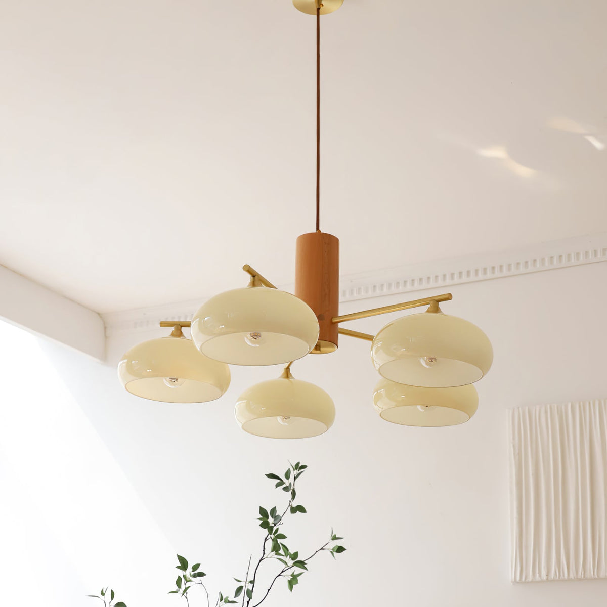 Nova Natural Persimmon Glass Chandelier-Relic Pieces