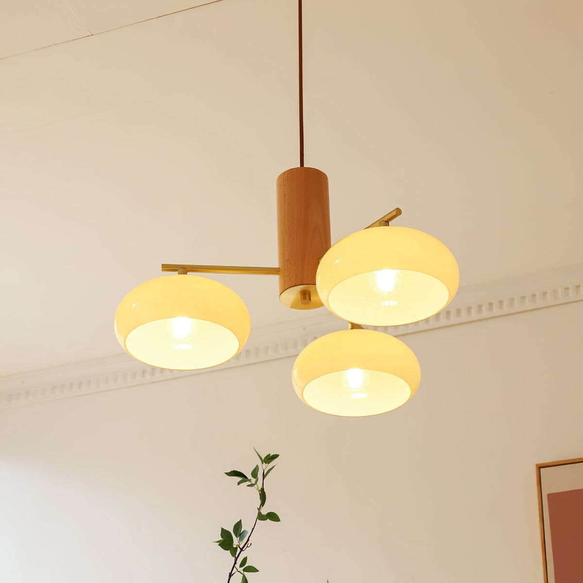 Nova Natural Persimmon Glass Chandelier-Relic Pieces
