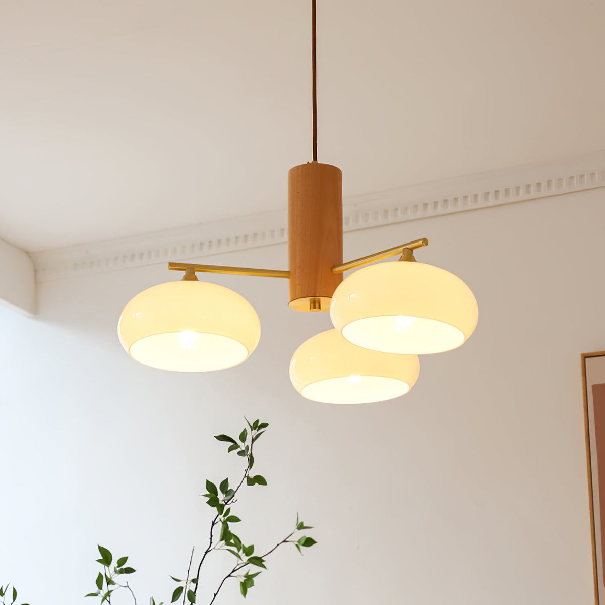 Nova Natural Persimmon Glass Chandelier-Relic Pieces