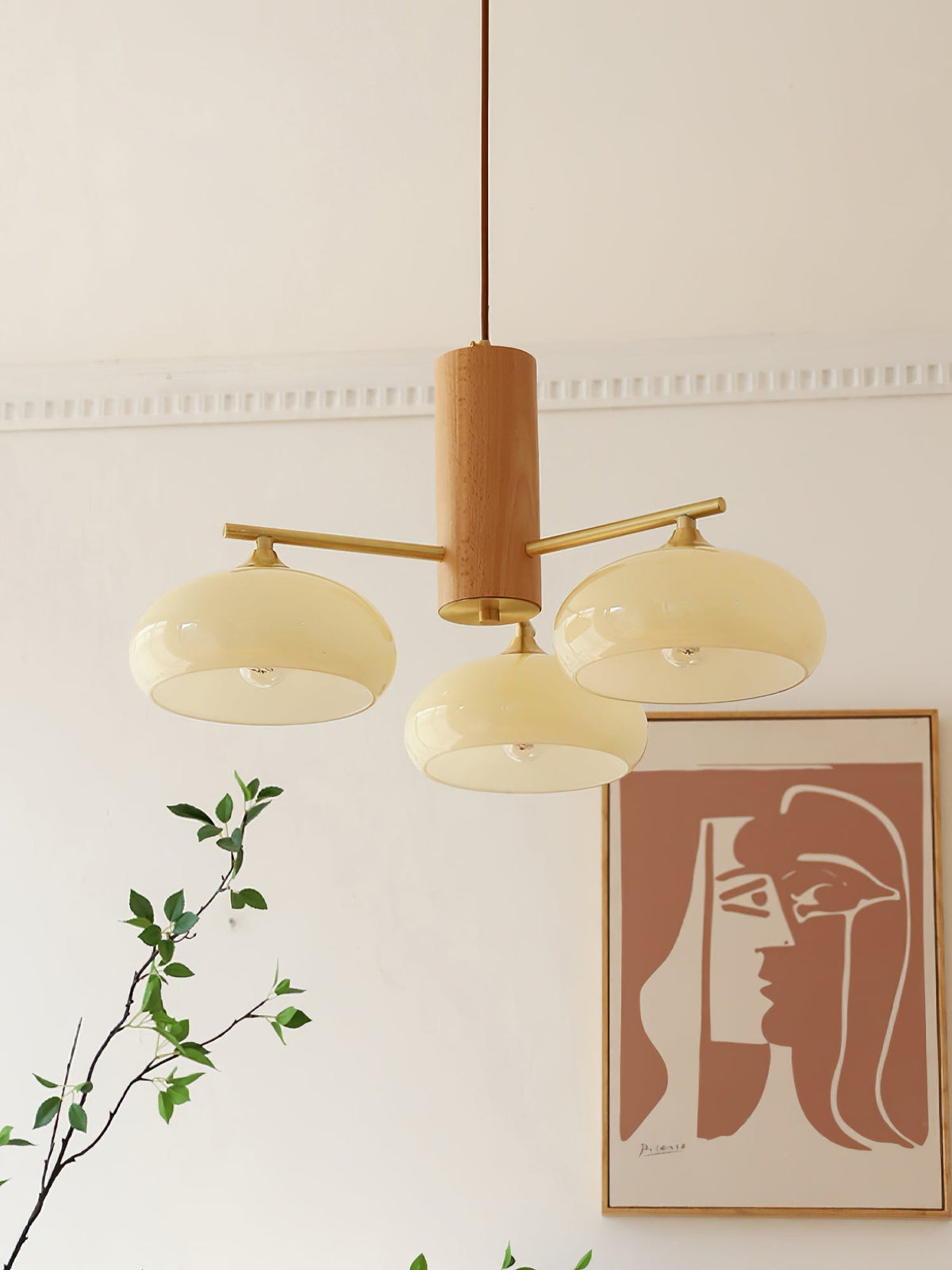 Nova Natural Persimmon Glass Chandelier-Relic Pieces