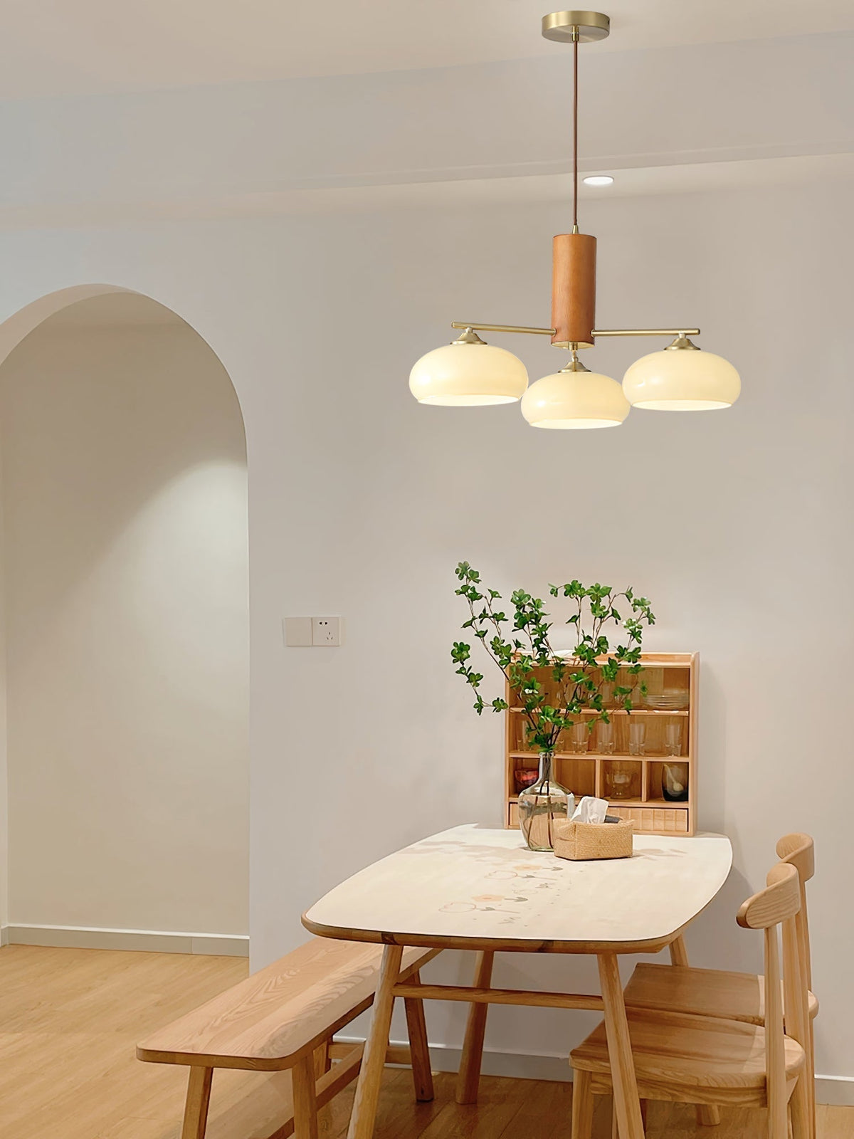 Nova Natural Persimmon Glass Chandelier-Relic Pieces