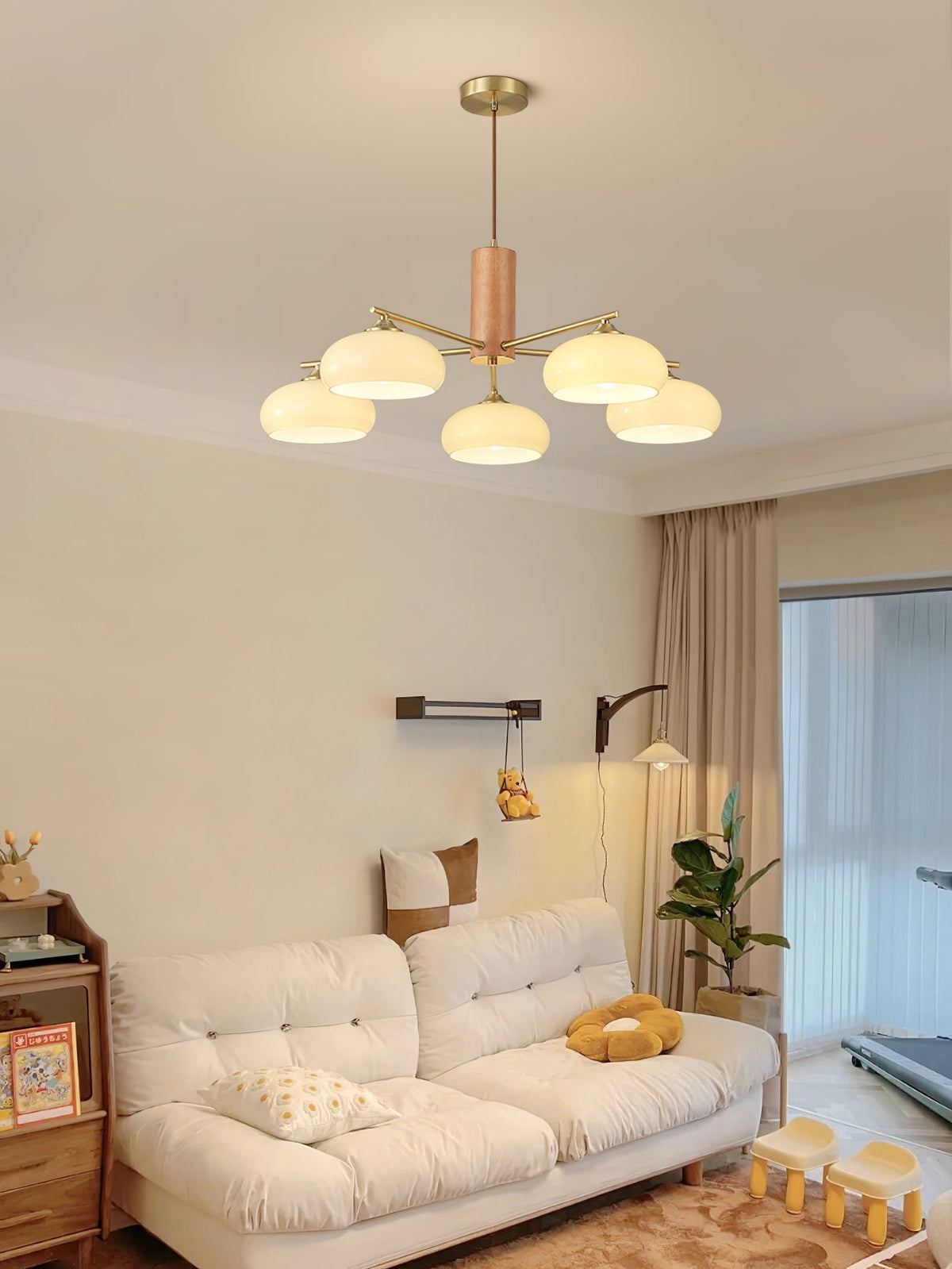 Nova Natural Persimmon Glass Chandelier-Relic Pieces
