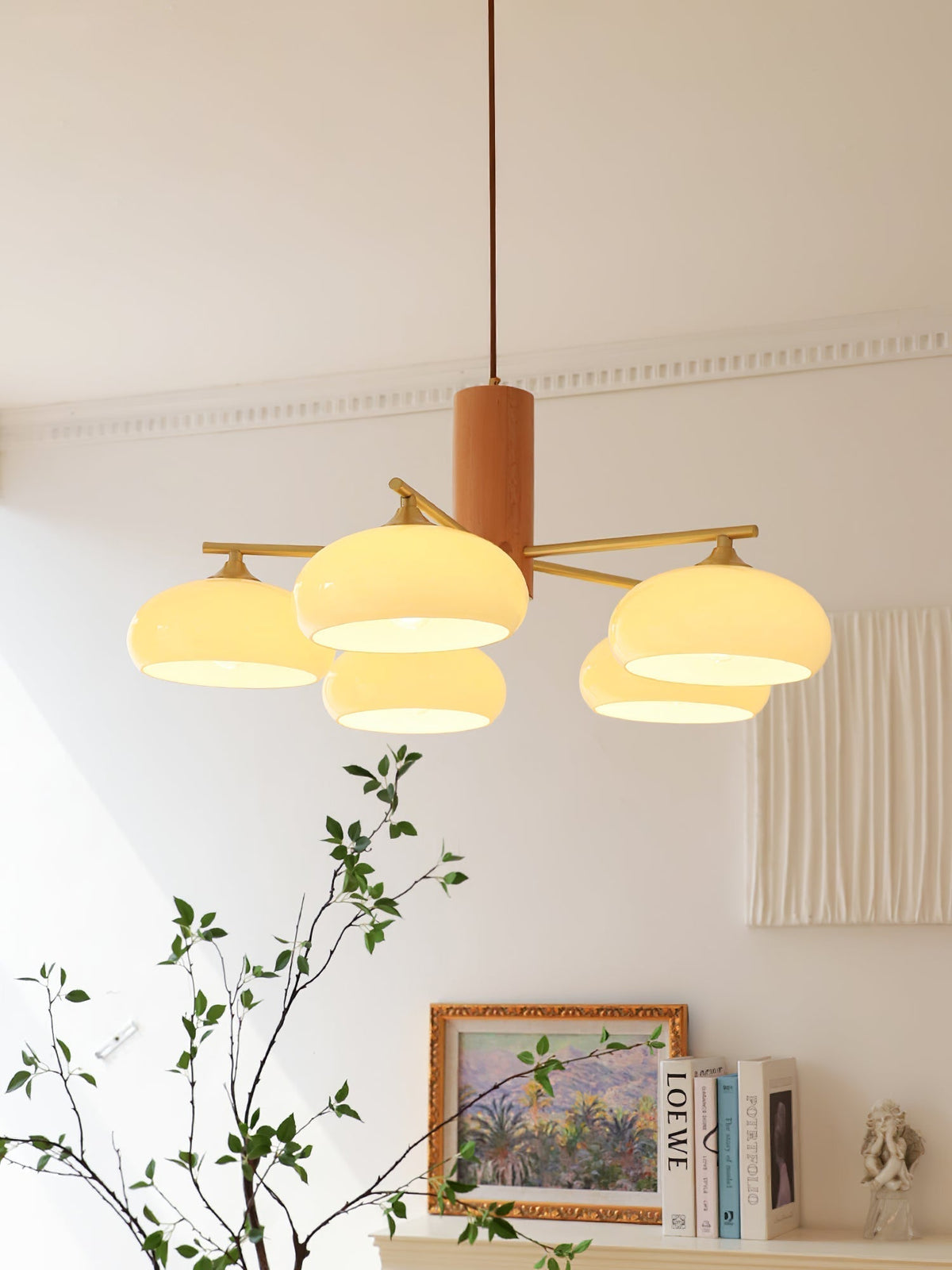 Nova Natural Persimmon Glass Chandelier-Relic Pieces