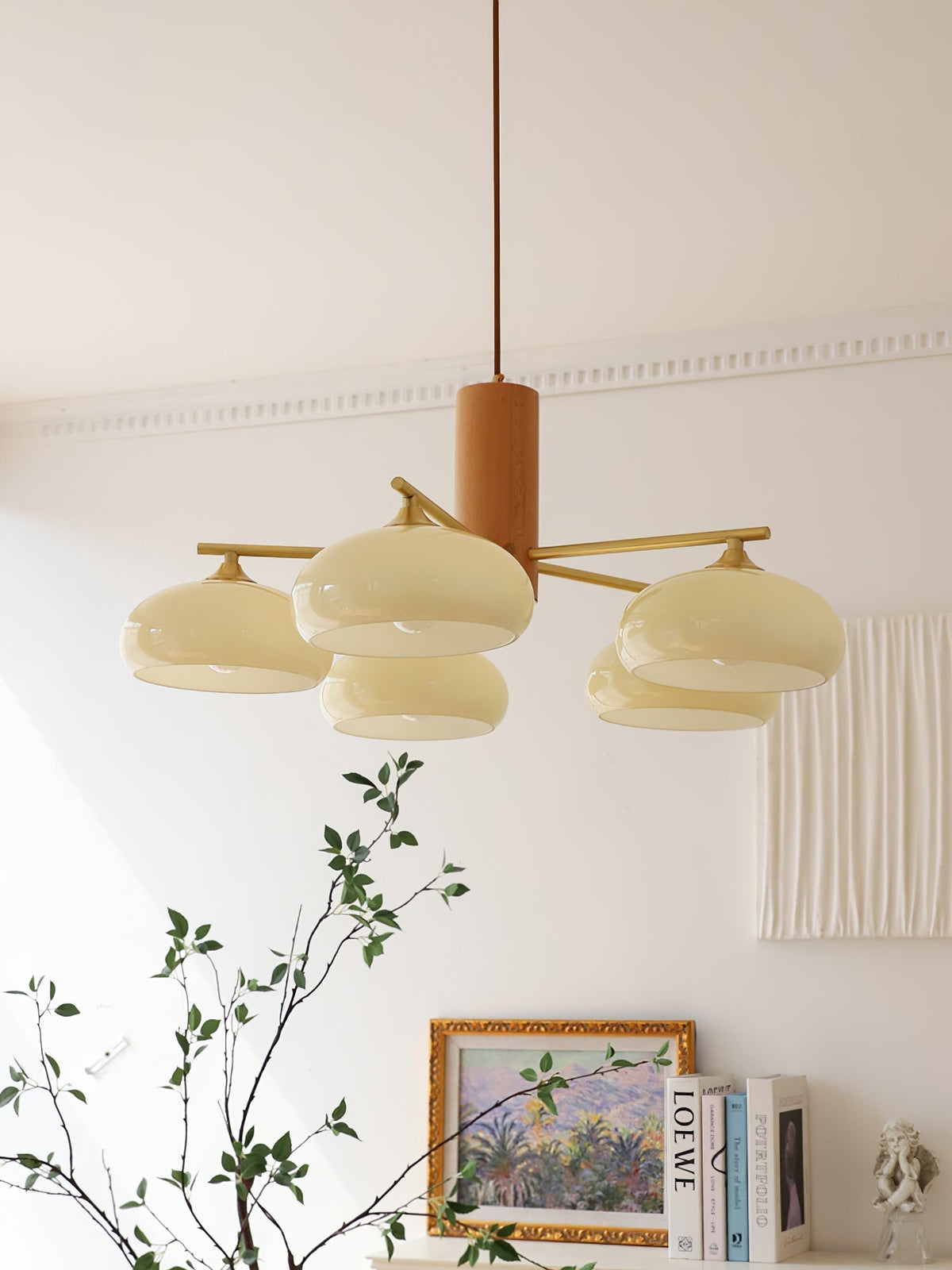 Nova Natural Persimmon Glass Chandelier-Relic Pieces