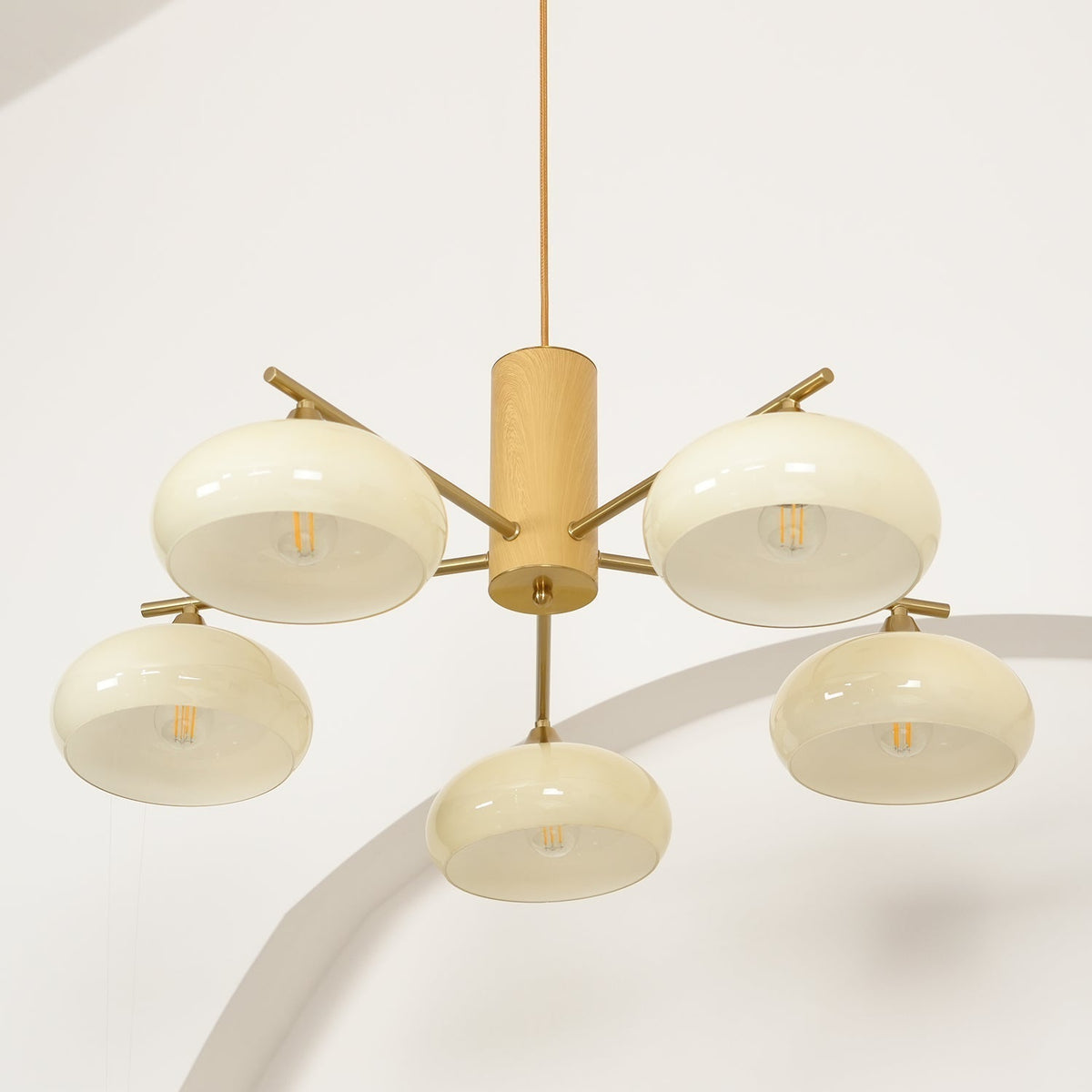 Nova Natural Persimmon Glass Chandelier-Relic Pieces