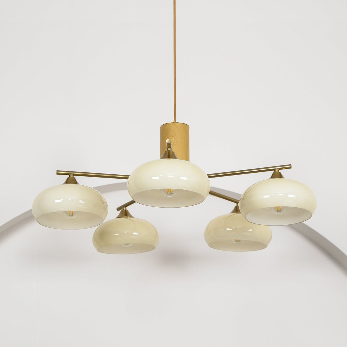 Nova Natural Persimmon Glass Chandelier-Relic Pieces
