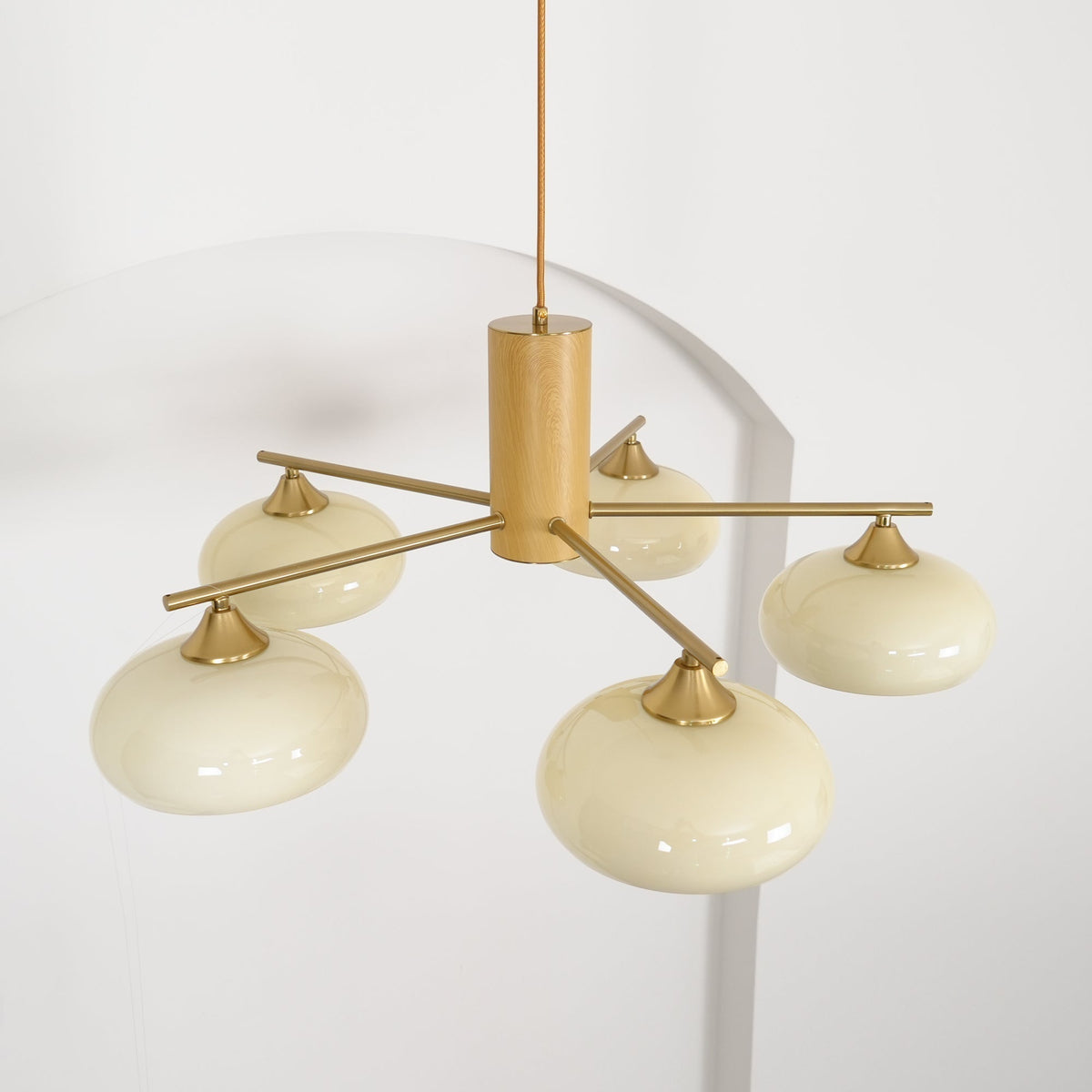 Nova Natural Persimmon Glass Chandelier-Relic Pieces