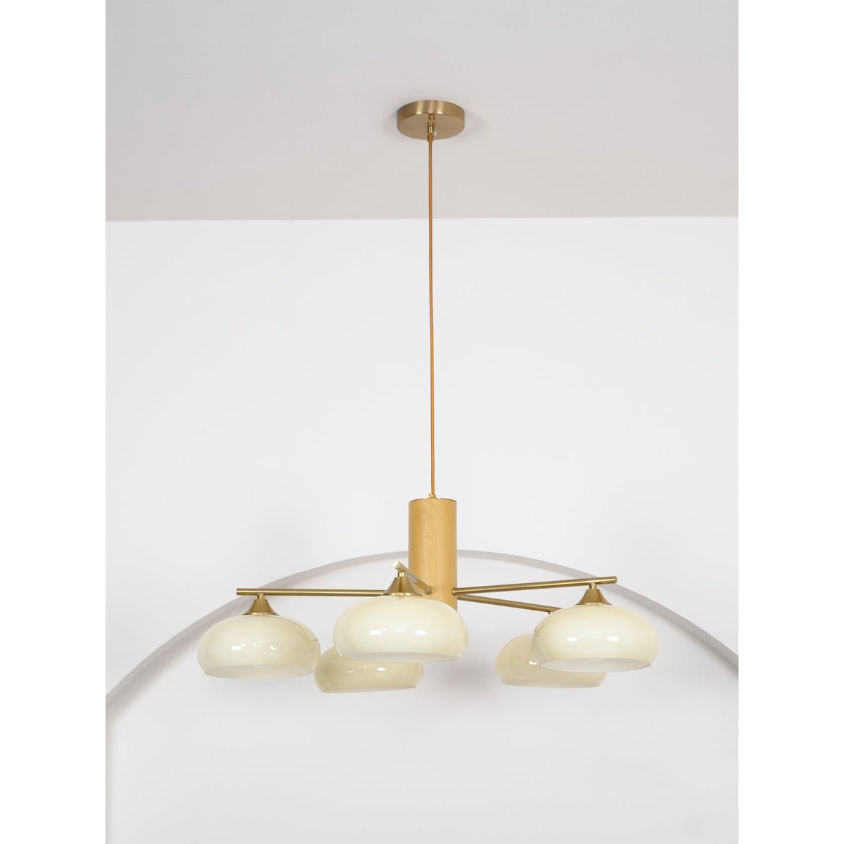 Nova Natural Persimmon Glass Chandelier-Relic Pieces