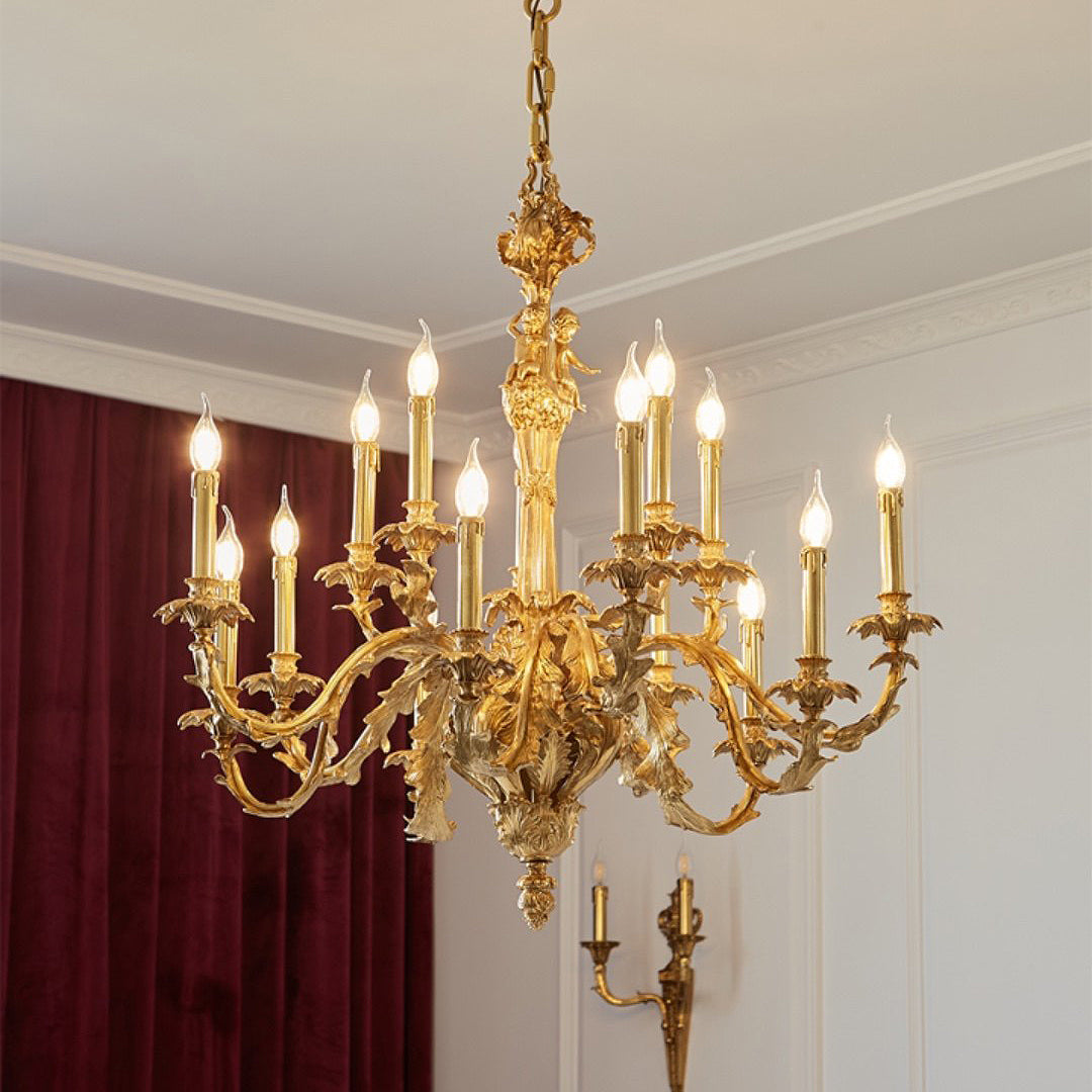 Solarissa Brass Leaf Chandelier