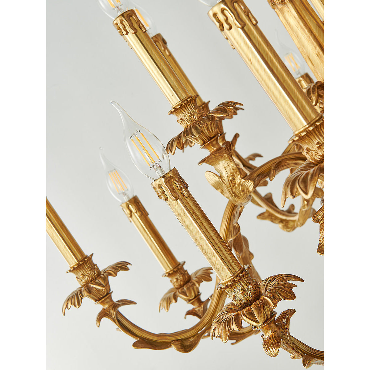 Solarissa Brass Leaf Chandelier
