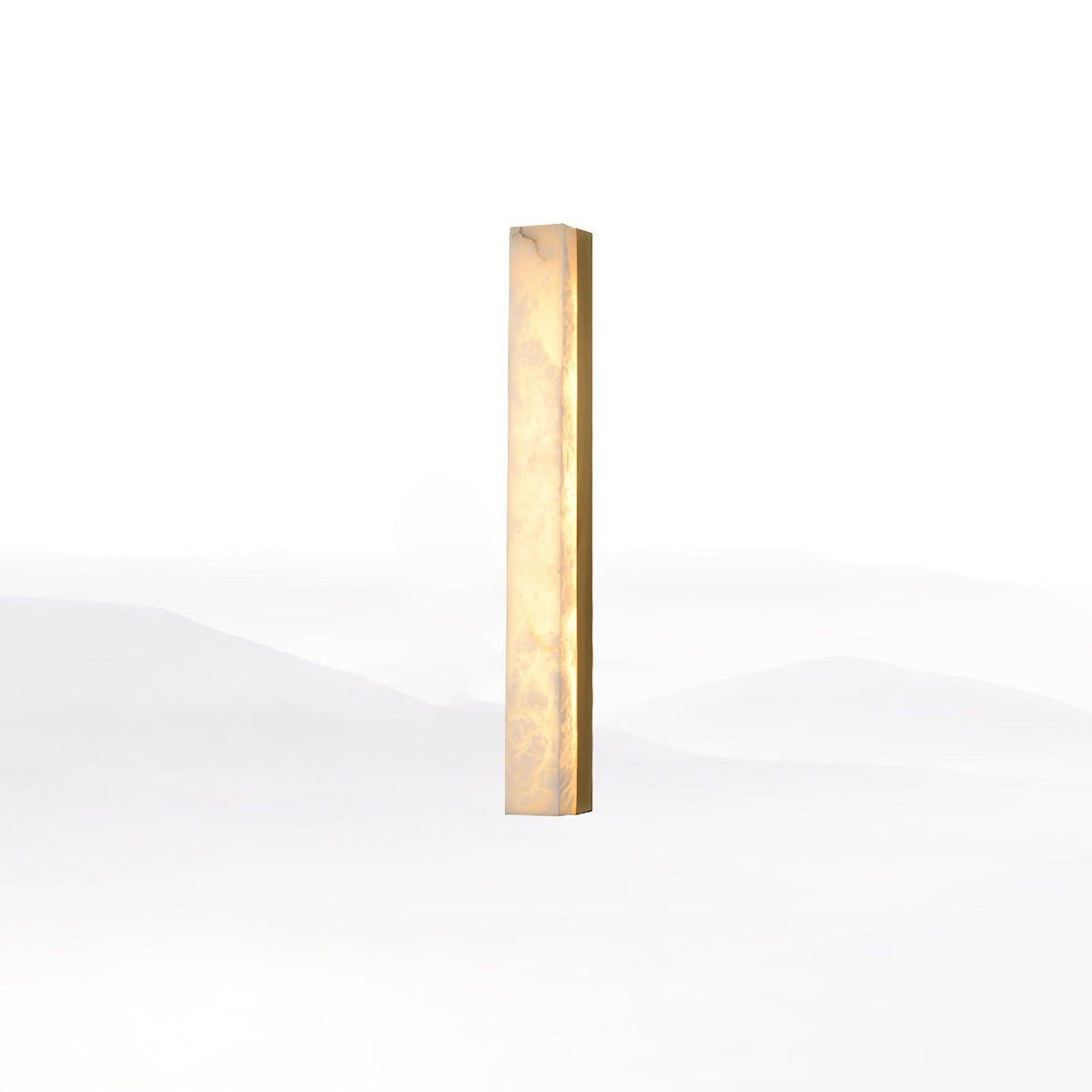 Menepuk Linear Brass Alabaster Wall Lamp