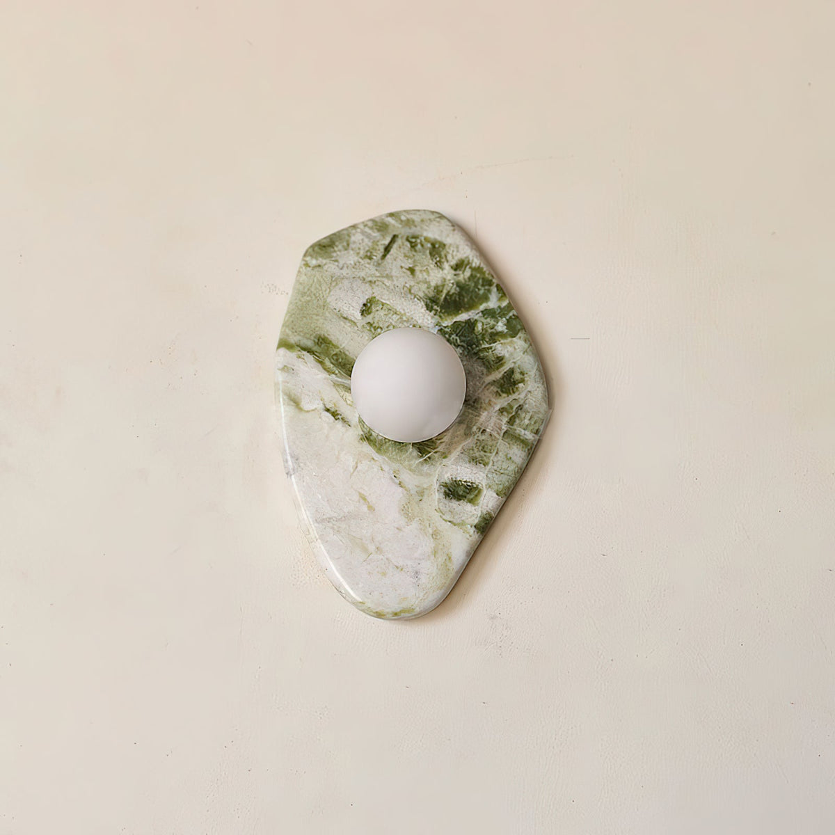 Cakebum Green Marble Organic Wall Lamp