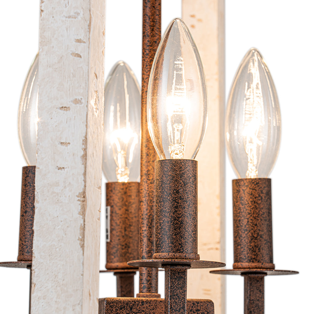 Noreli Farmhouse Wood Cylinder Pendant Light-Relic Pieces