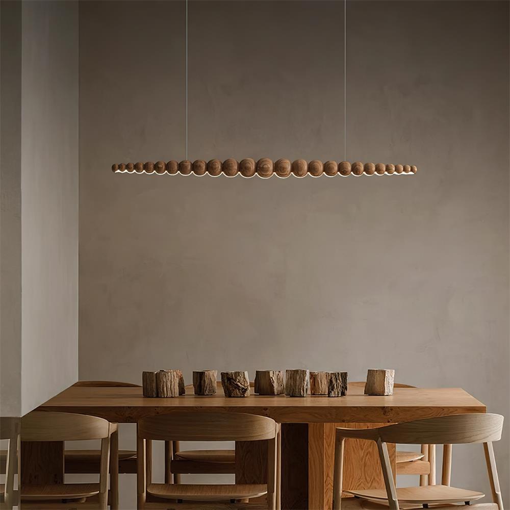 Terubur Beaded Wooden Chandelier