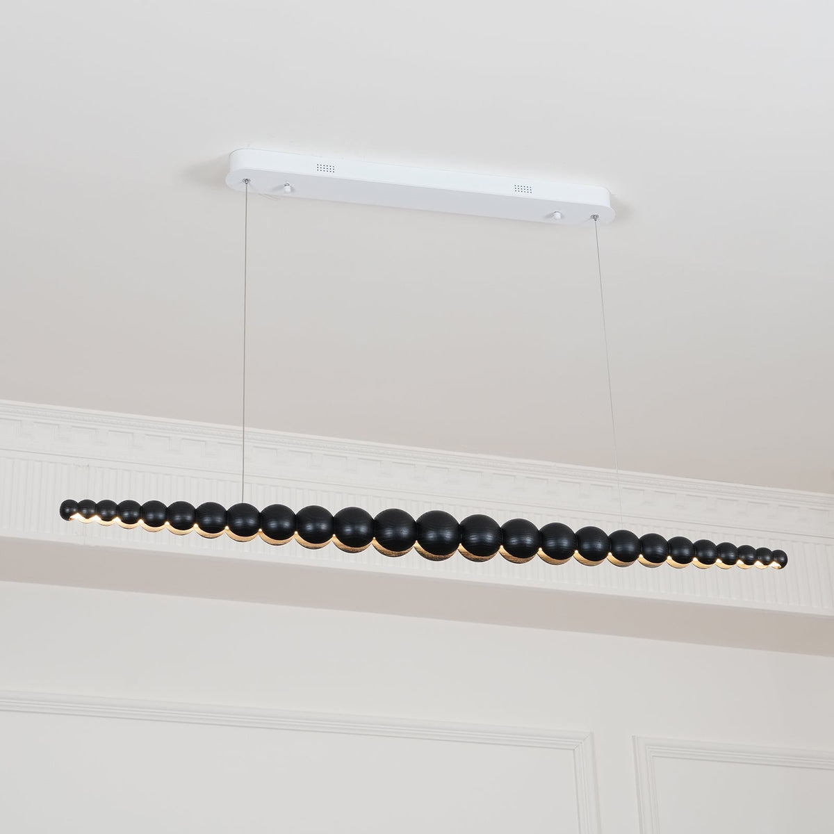 Terubur Beaded Wooden Chandelier