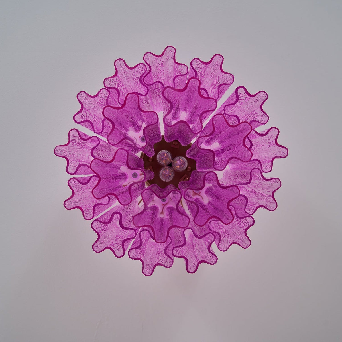 Eirarian Ceiling Lamp Purple Murano Glass Tiered Flush Mount