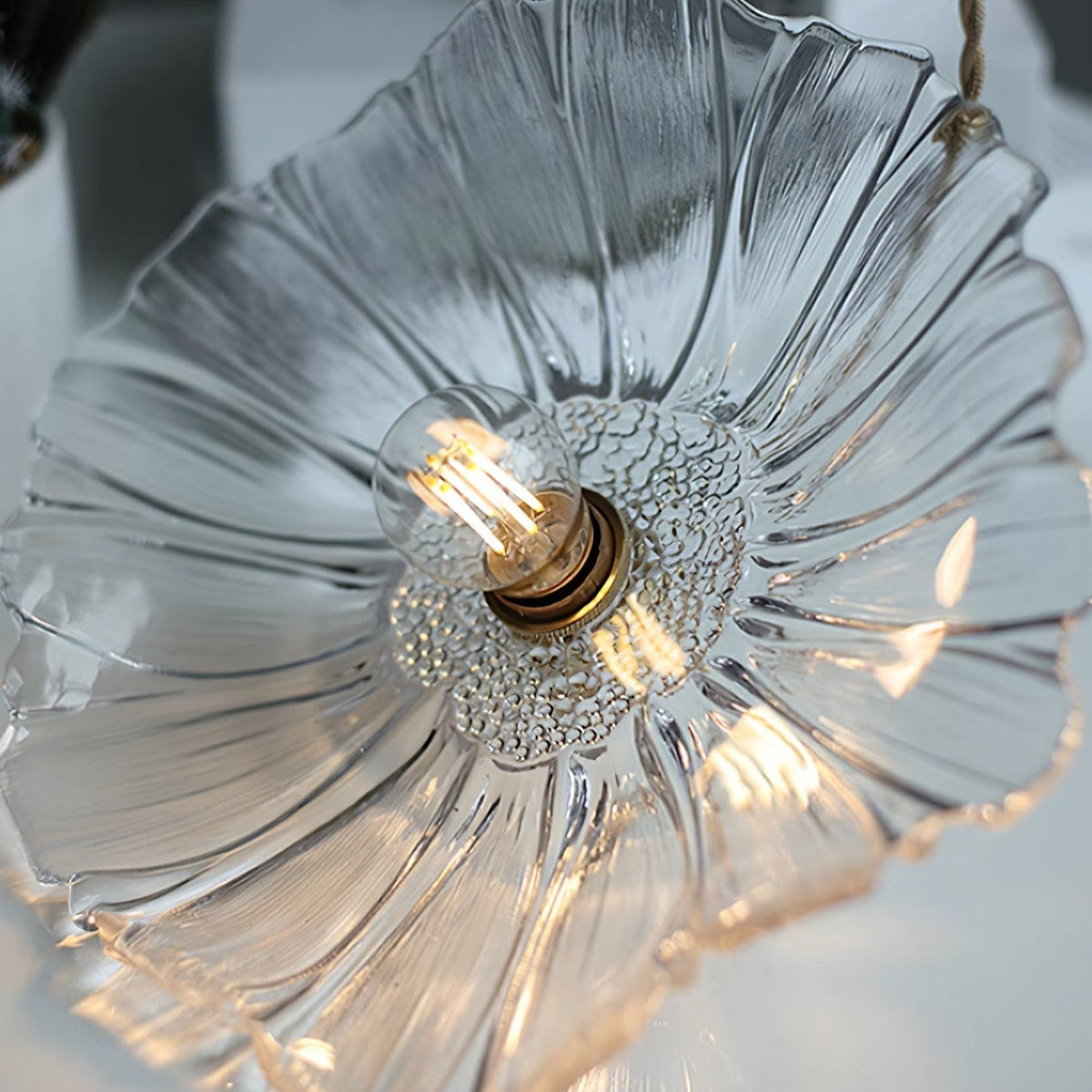 Lavor Flower Glass Ceiling/Pendant Light-Relic Pieces