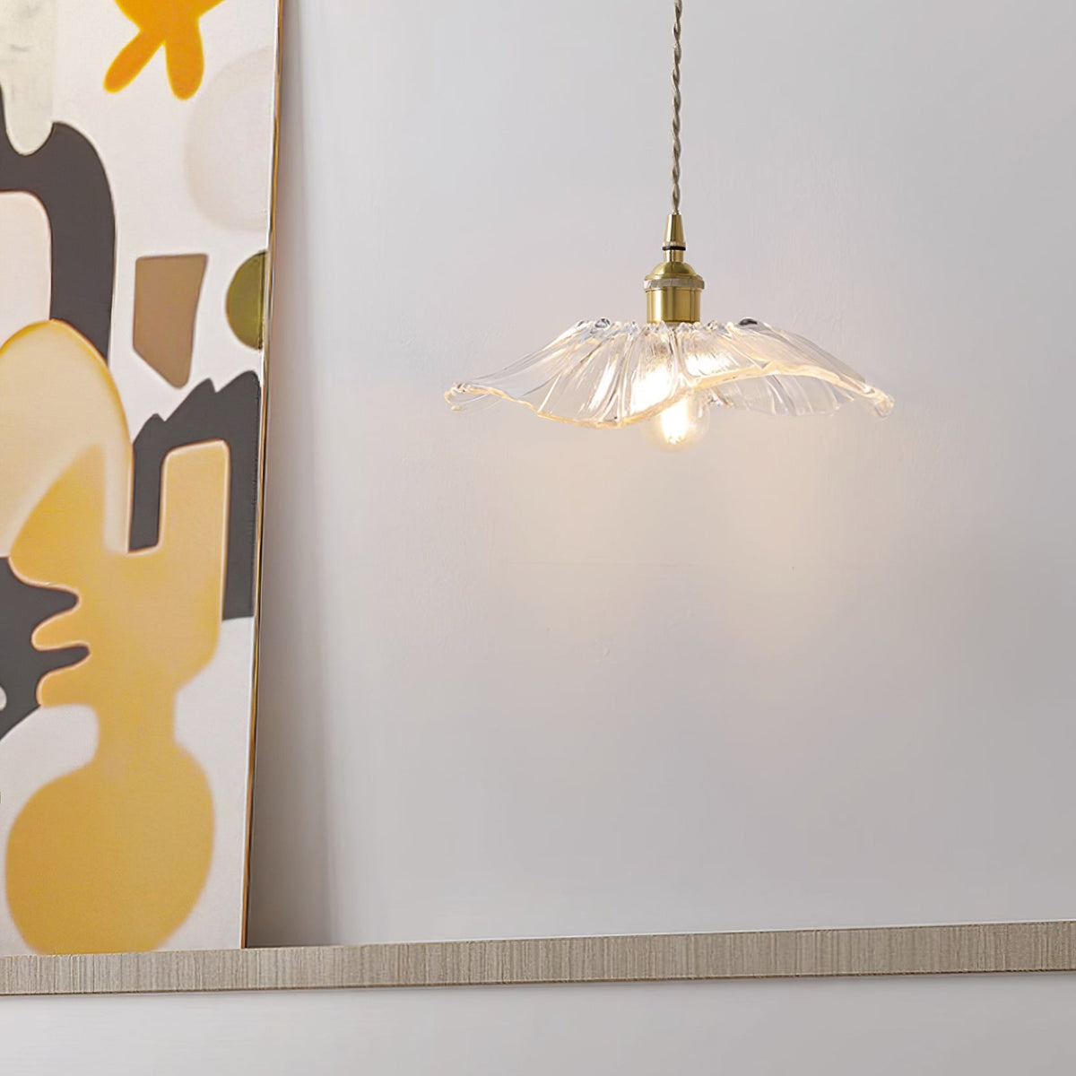Lavor Flower Glass Ceiling/Pendant Light-Relic Pieces