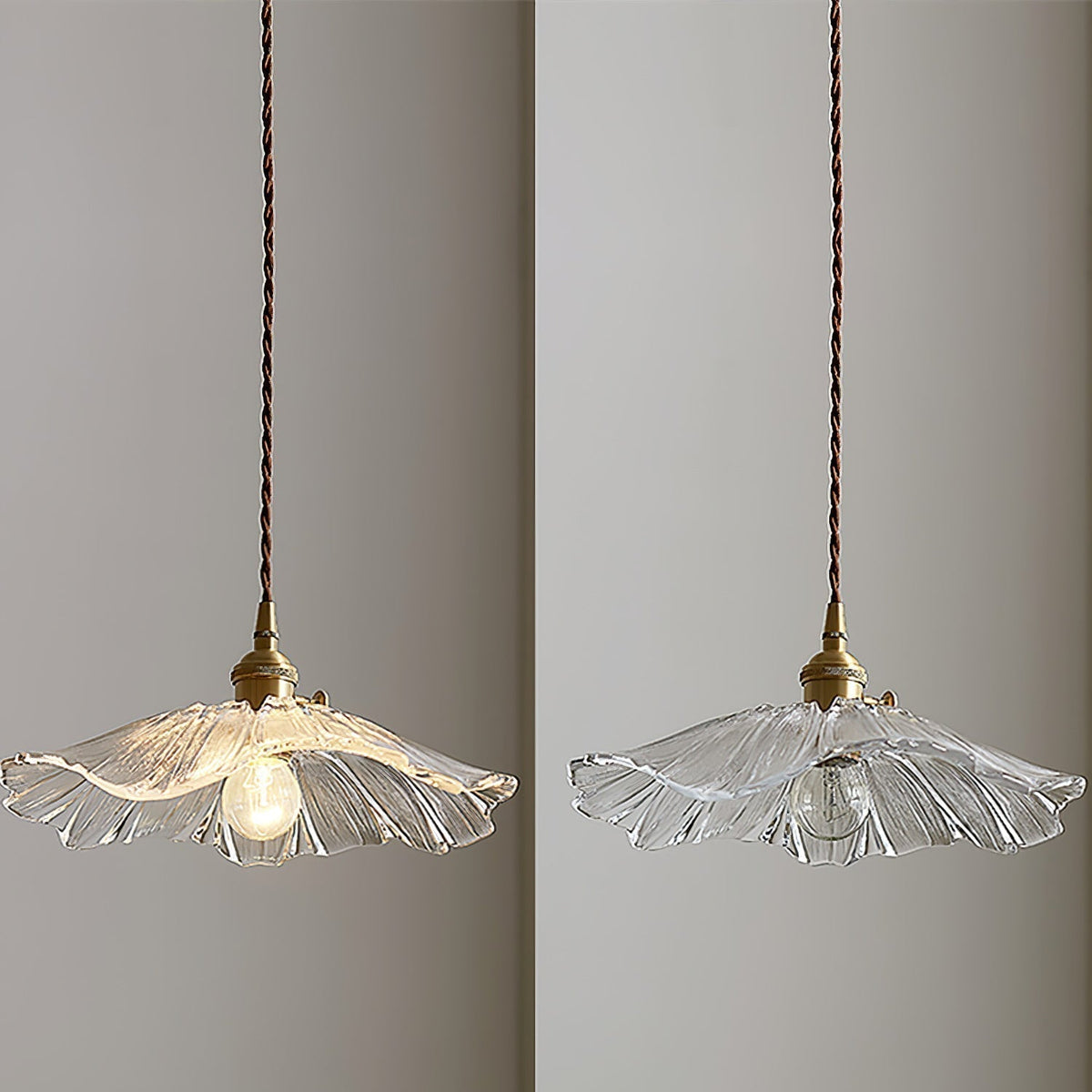 Lavor Flower Glass Ceiling/Pendant Light-Relic Pieces