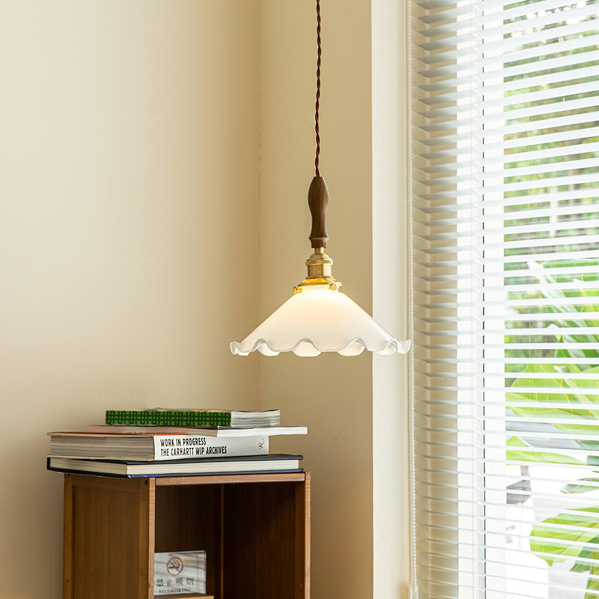 Maribelle Flower Petals Swag Pendant Lamp